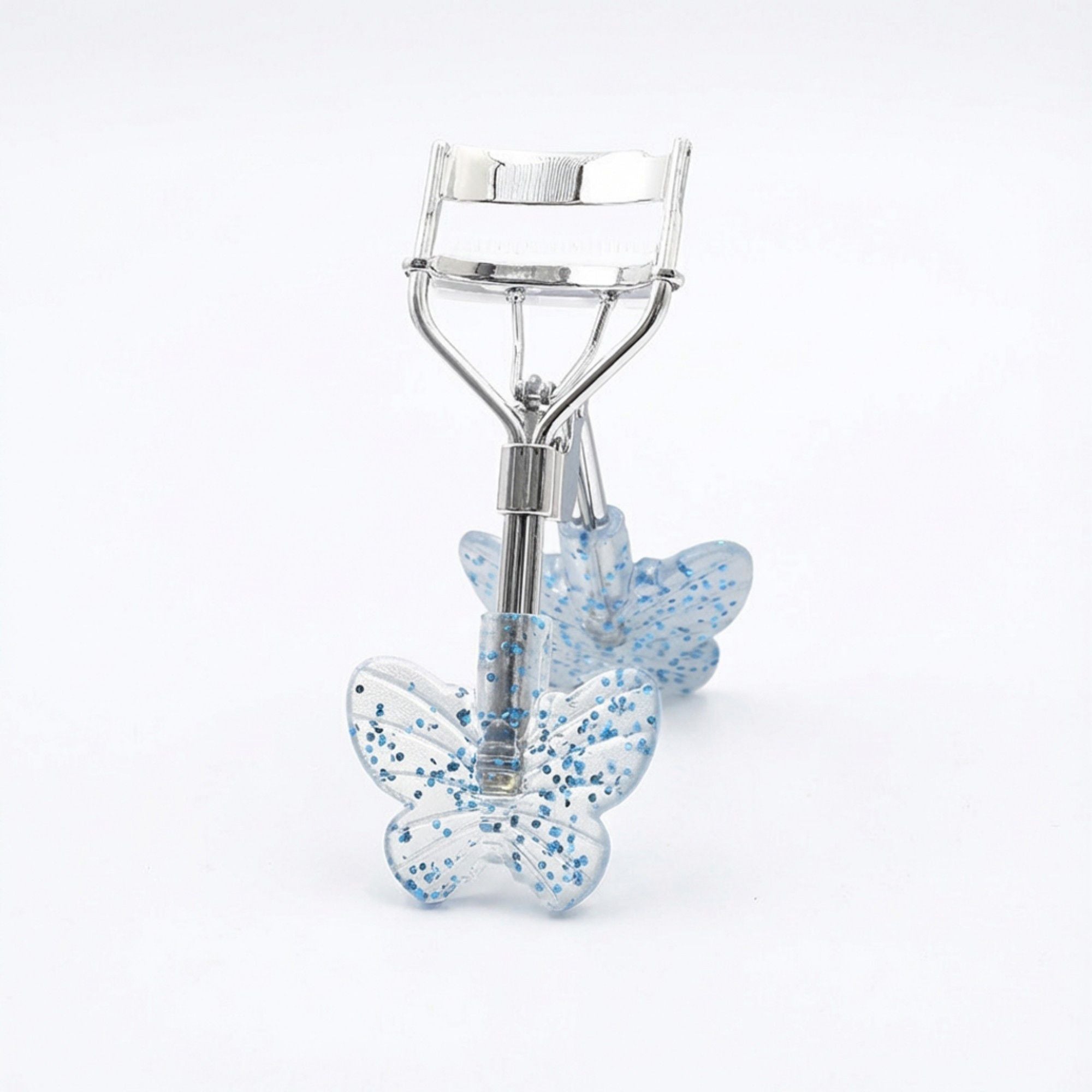 2-Piece Eyelash Curler Set with Butterfly Handle Design for Natural Lash Lift and Eye Makeup Prep