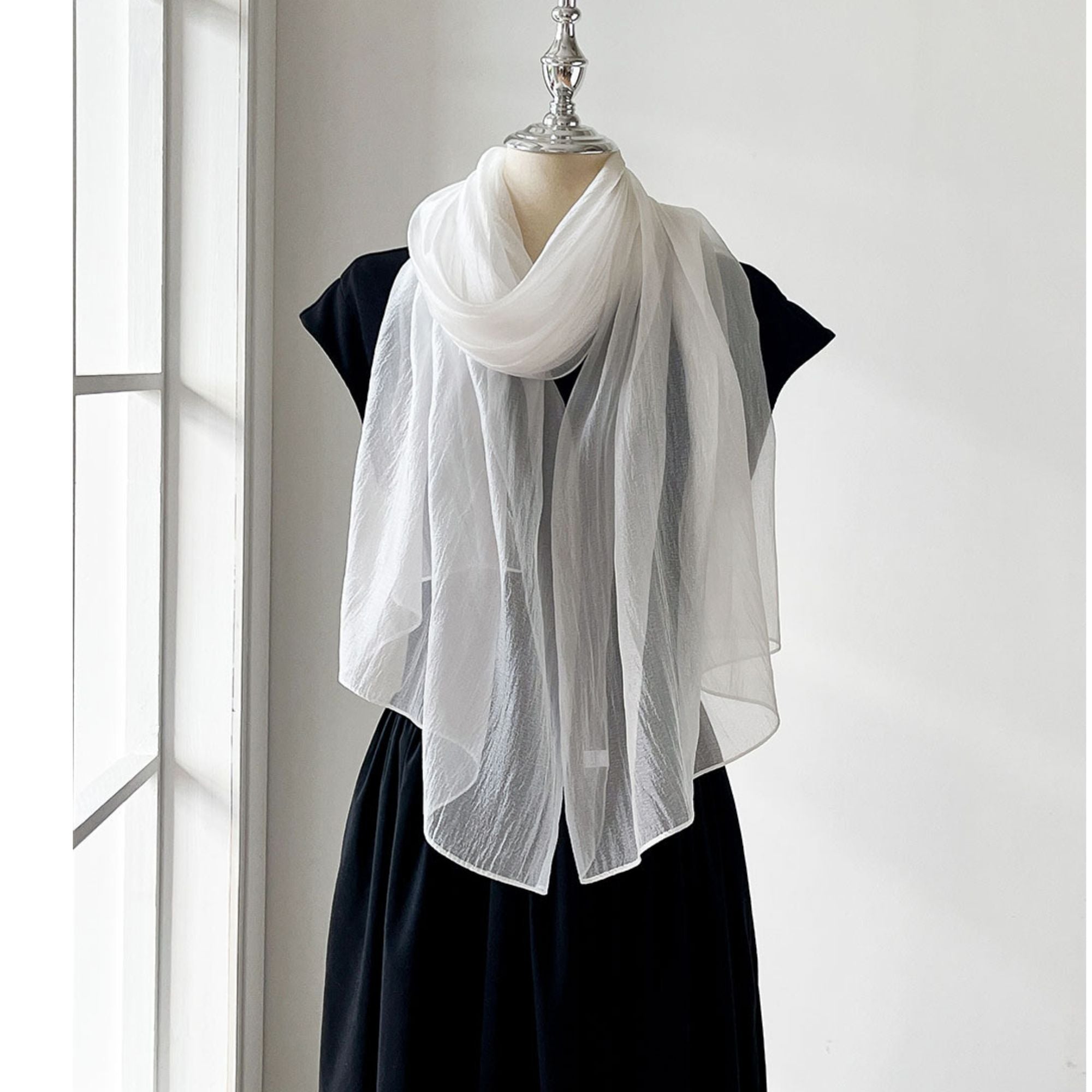 Lightweight Solid Color Fashion Scarf Elegant Long Wrap Shawl 70.5¡Á27.5 Inches