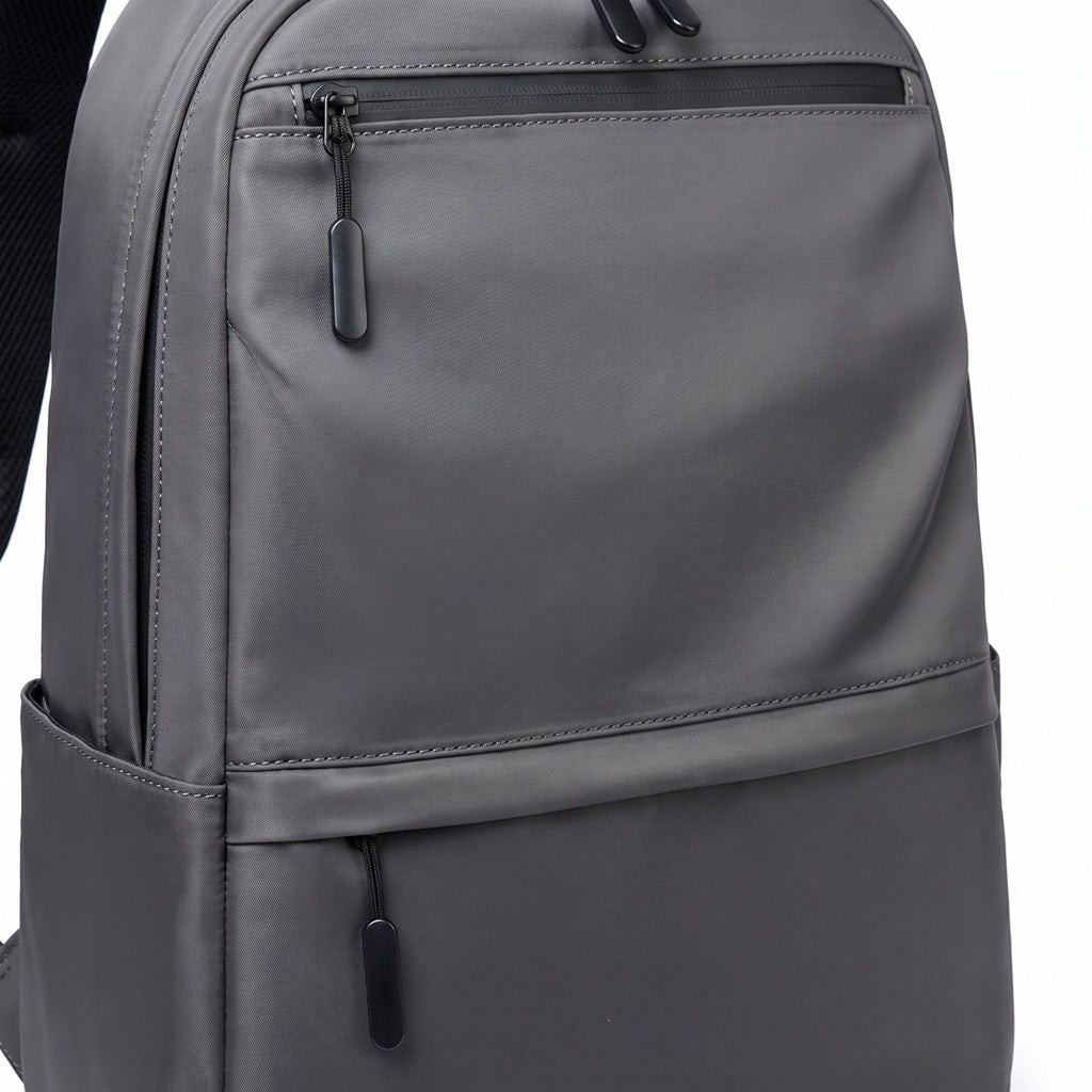 Multi-Pocket Commuter Backpack with Padded Shoulder Straps, Front Zip Pockets and Top Handle