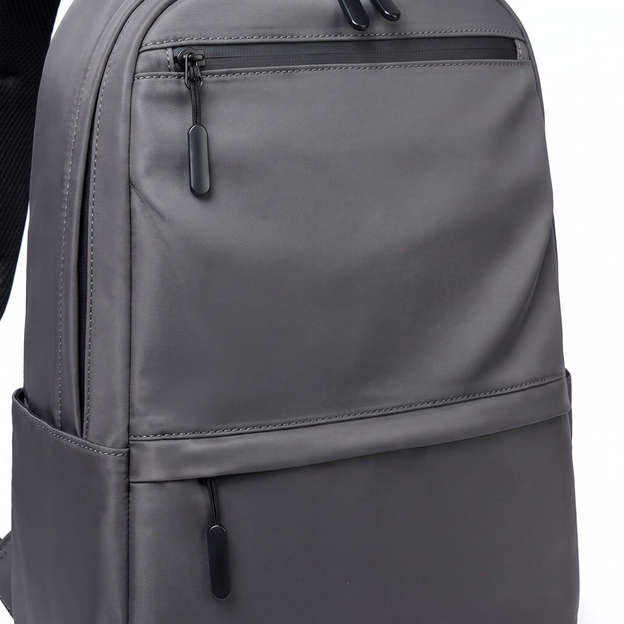 Multi-Pocket Commuter Backpack with Padded Shoulder Straps, Front Zip Pockets and Top Handle