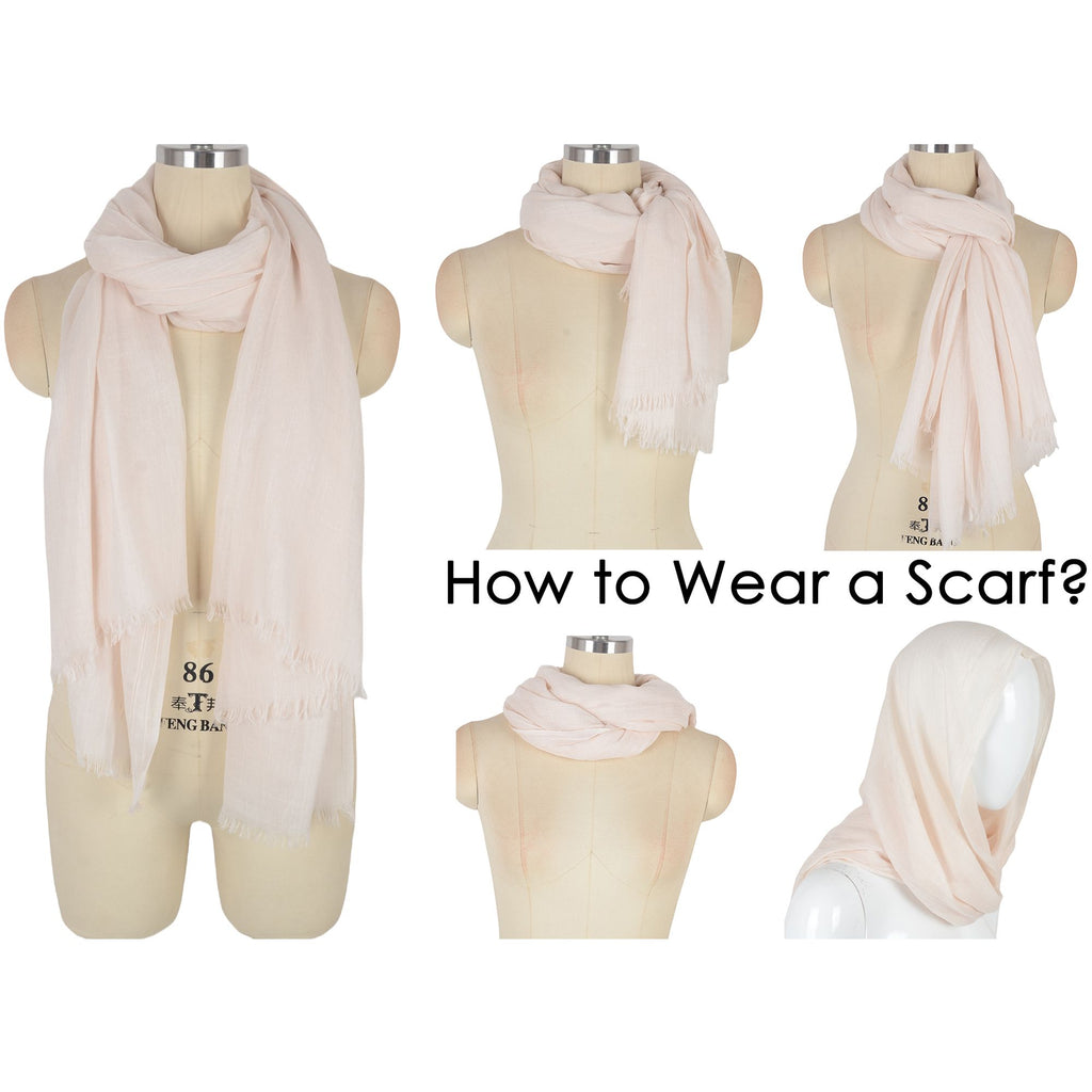 Anna-Kaci Lightweight Solid Cotton Linen Scarf Large Long Gauze Beach Wrap Shawl 78 Inches