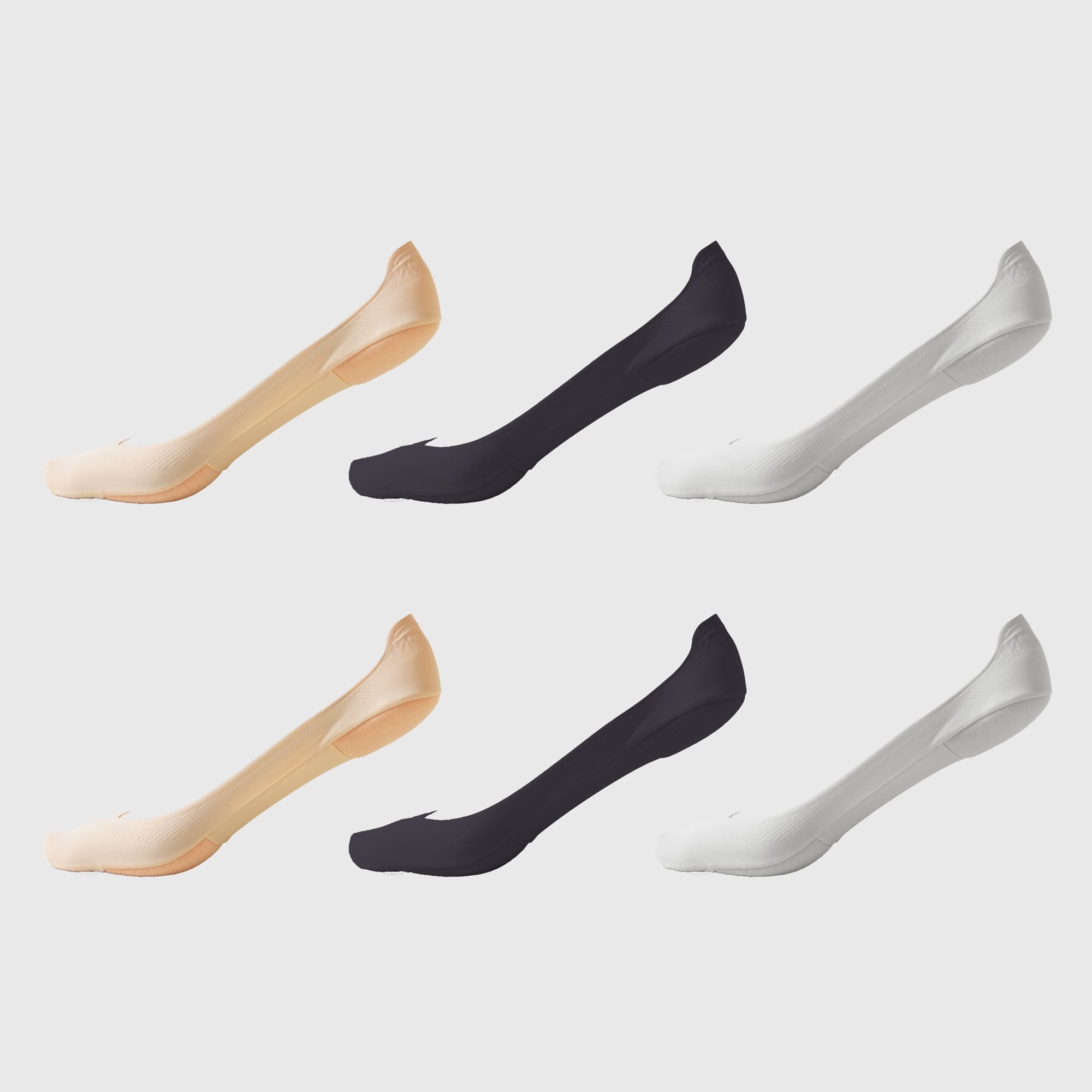 Anna-Kaci Women's Non-slip No Show Socks Soft Solid Bottom for Casual 6Pk