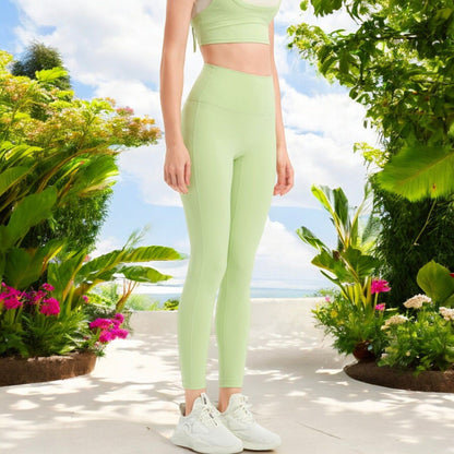 High Waist Seamless Full-Length Leggings with Stretchy Comfort Fit