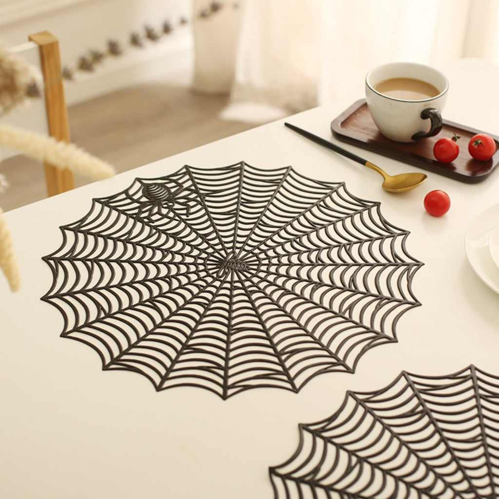 Halloween Spiderweb PVC Waterproof Non-Slip Placemat