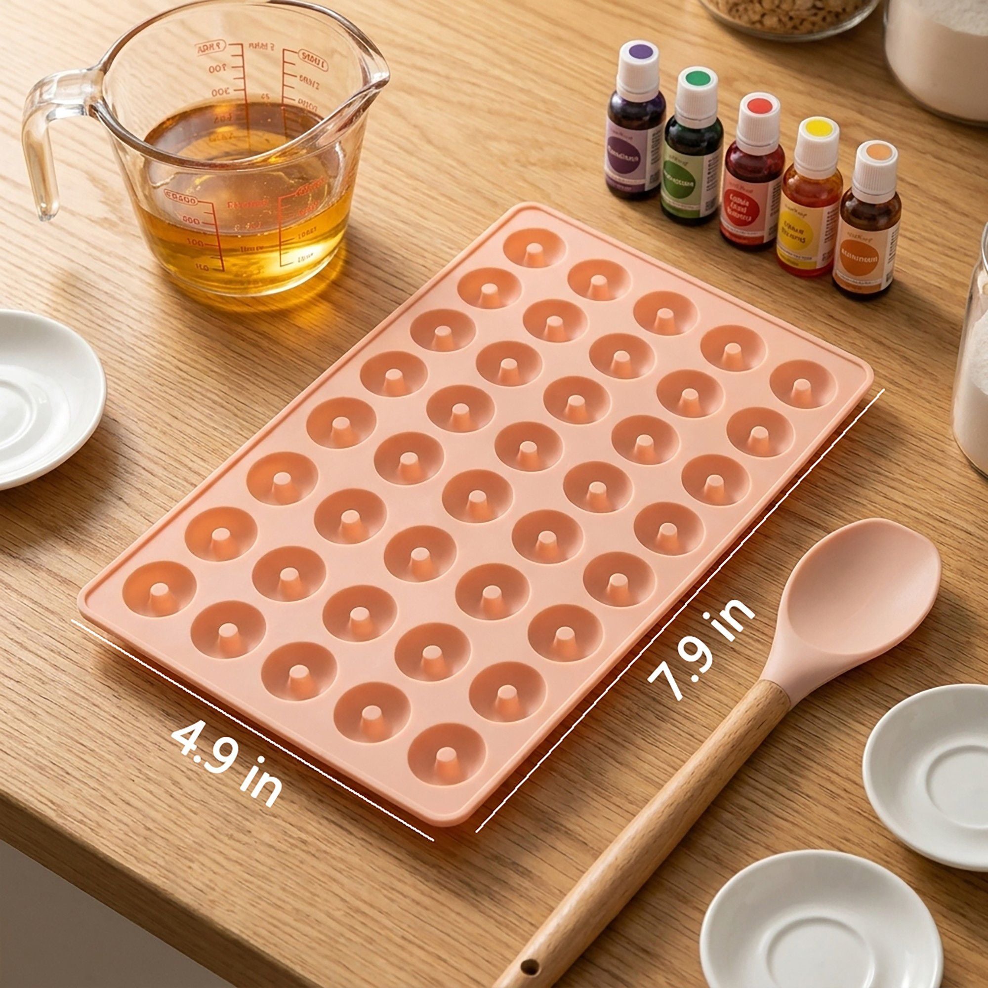 Mini Donut Silicone Baking Mold Set of 3 Nonstick Tray for Home Baking Treats