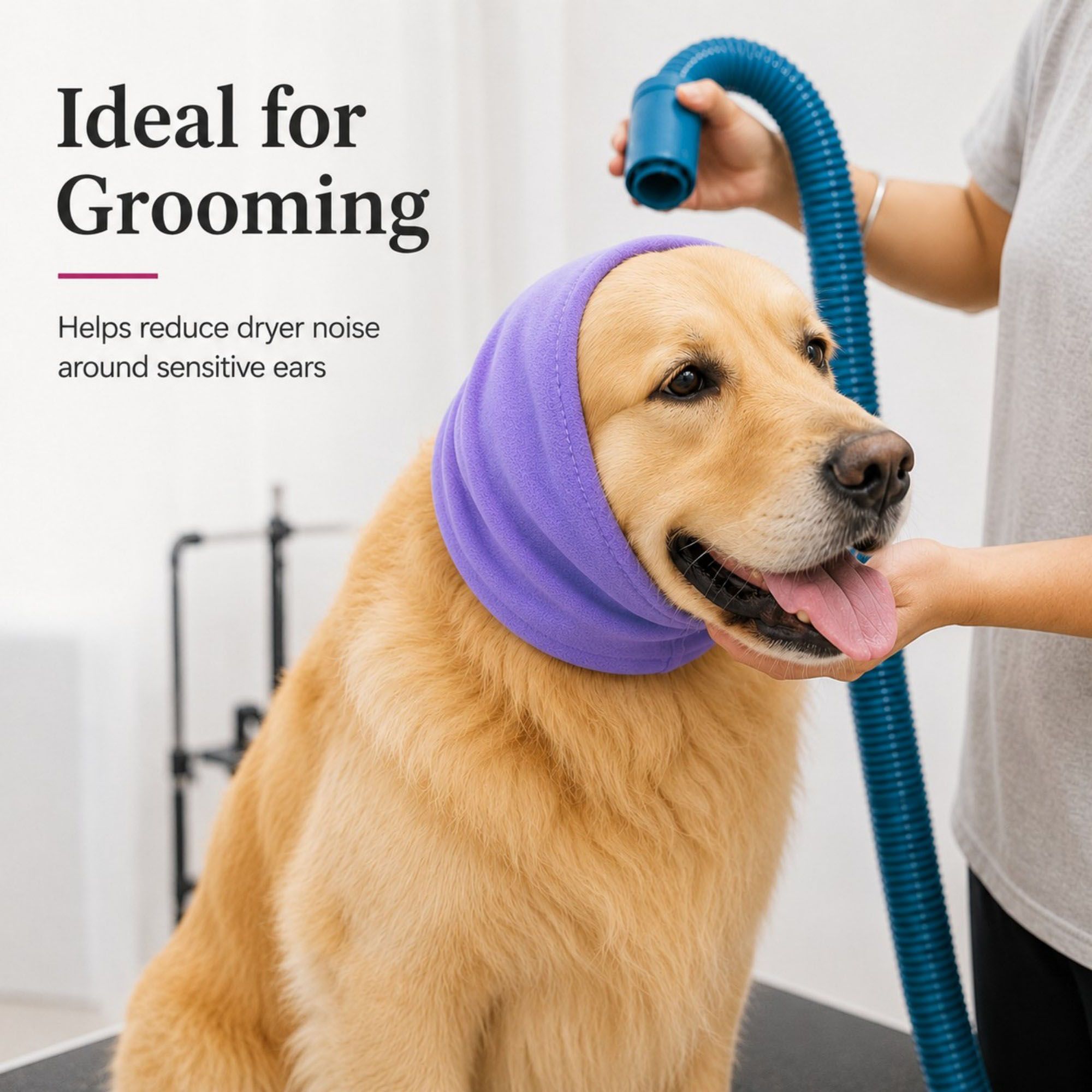 Pet Cat and Dog Ear Cover Soft Stretchy Snood for Grooming, Noise Reduction and Cold Weather