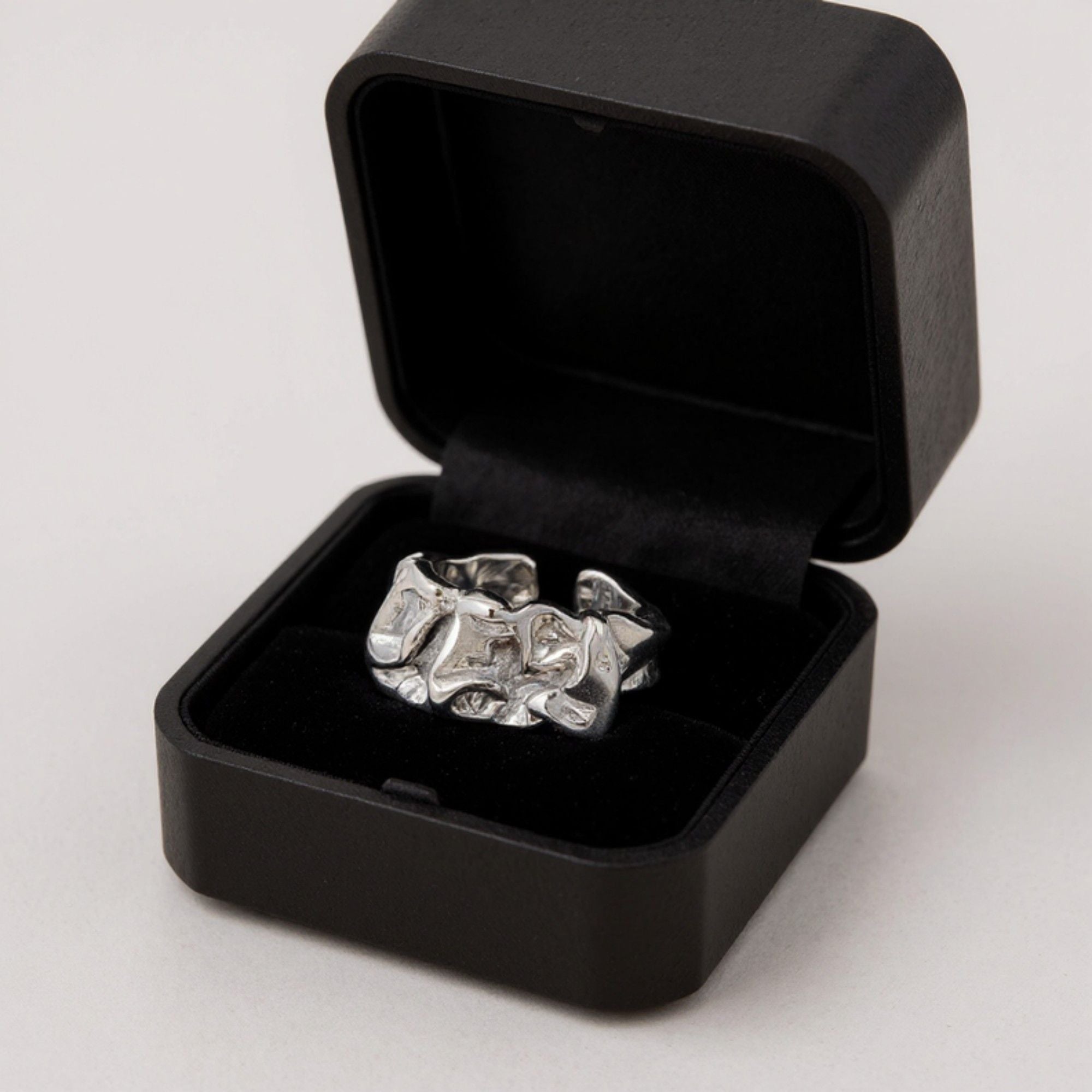Women's Sculpted Organic Textured Band Ring with Modern Artisan-Inspired Design