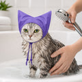 Cat Bathing Hood with Adjustable Drawstring Ear Cover
