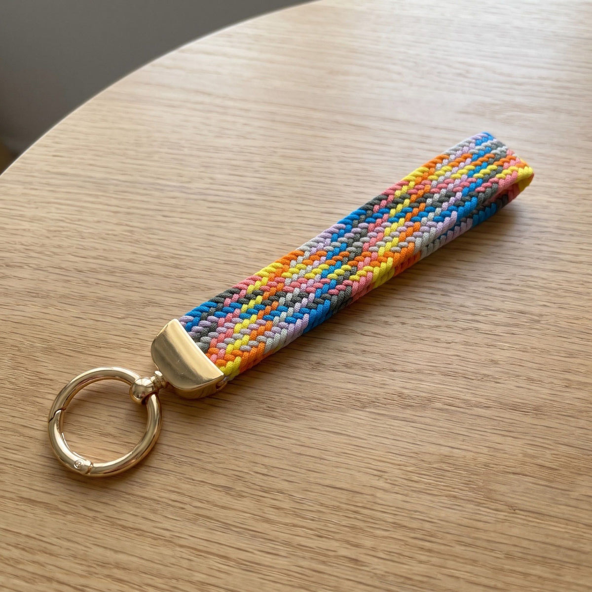 Woven Wristlet Keychain Strap with Hardware Kit