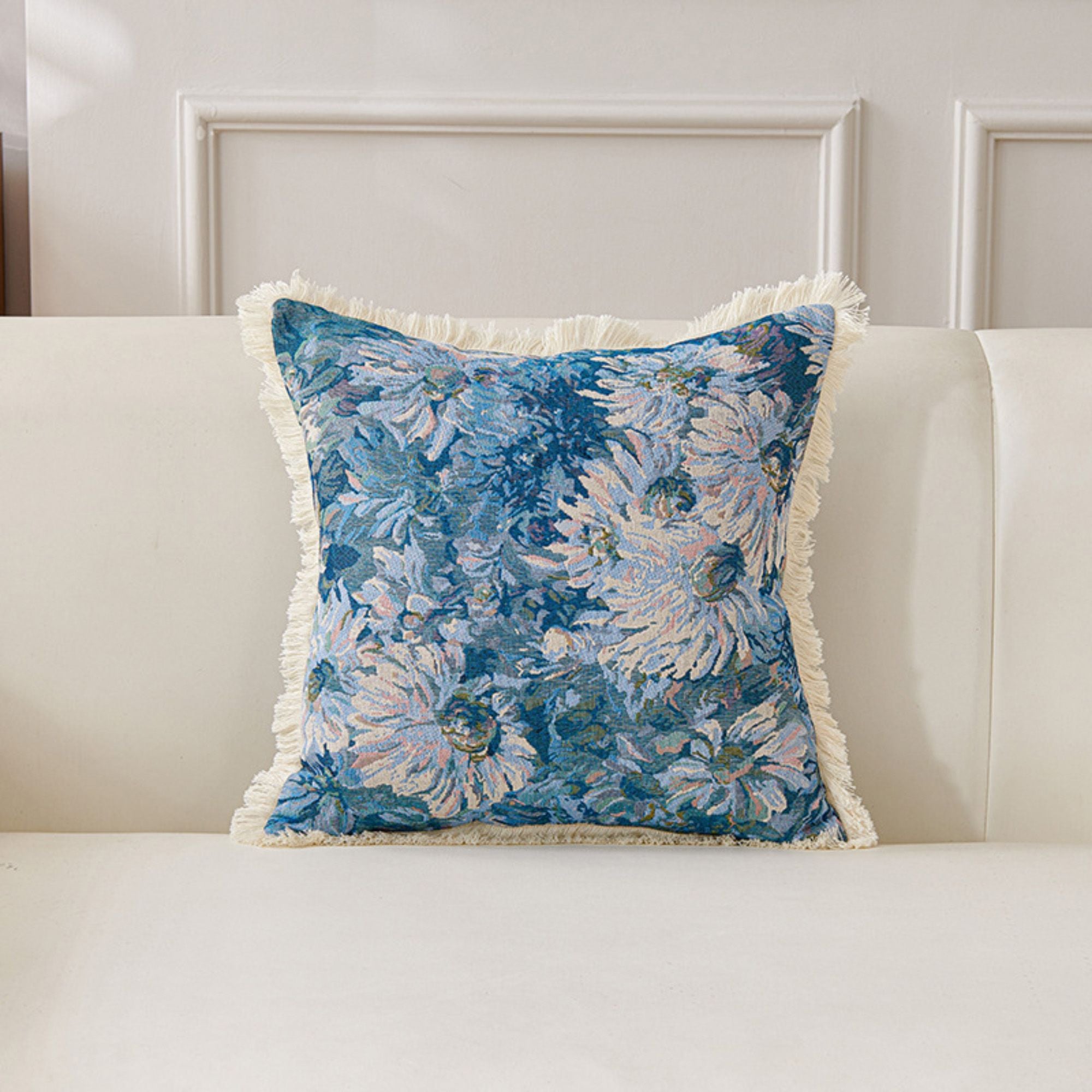 Cotton Throw Pillow 17.7*17.7 in Soft Decorative Cushion for Sofa Bed Chair