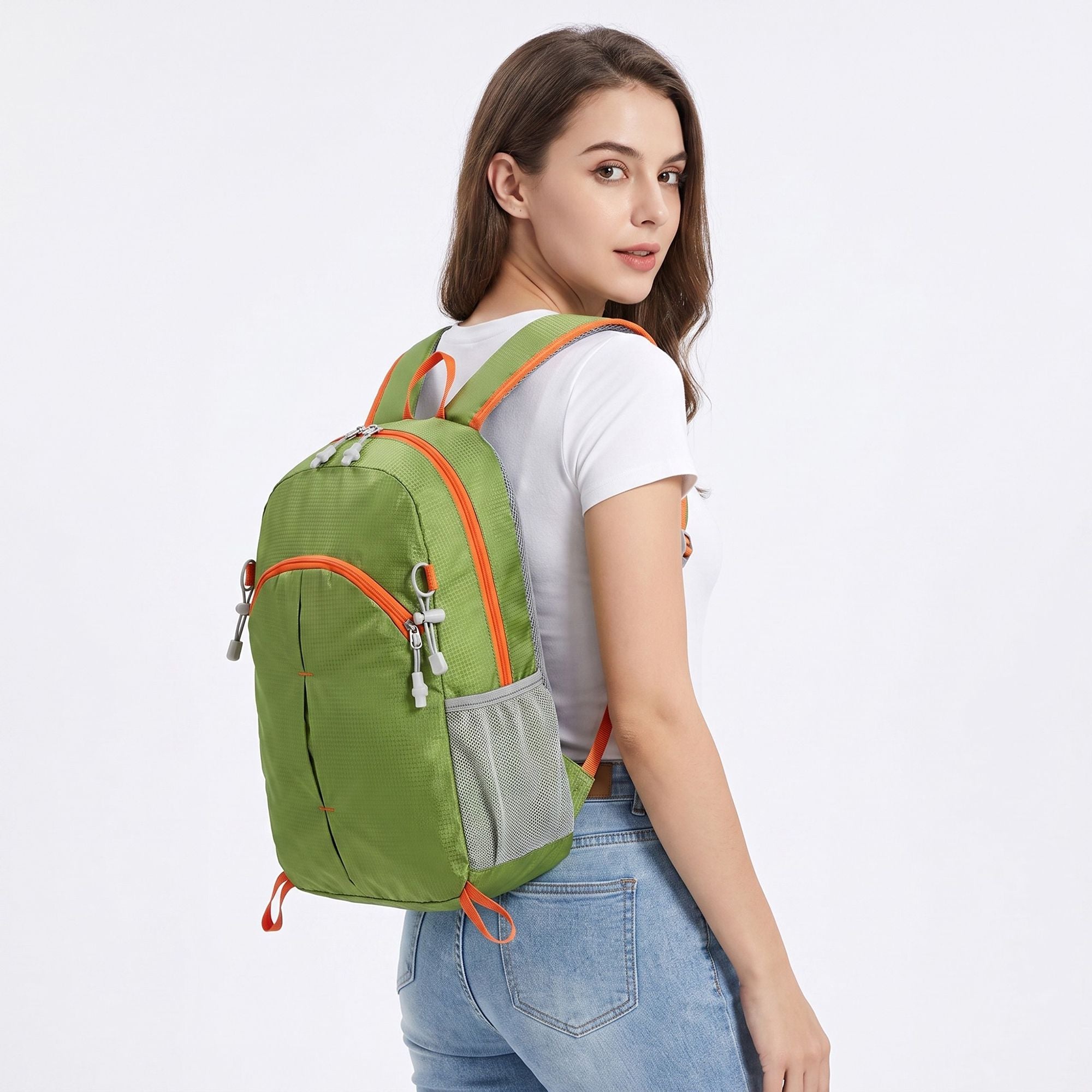 Lightweight Hiking Backpack with Multiple Zip Compartments and Adjustable Padded Straps