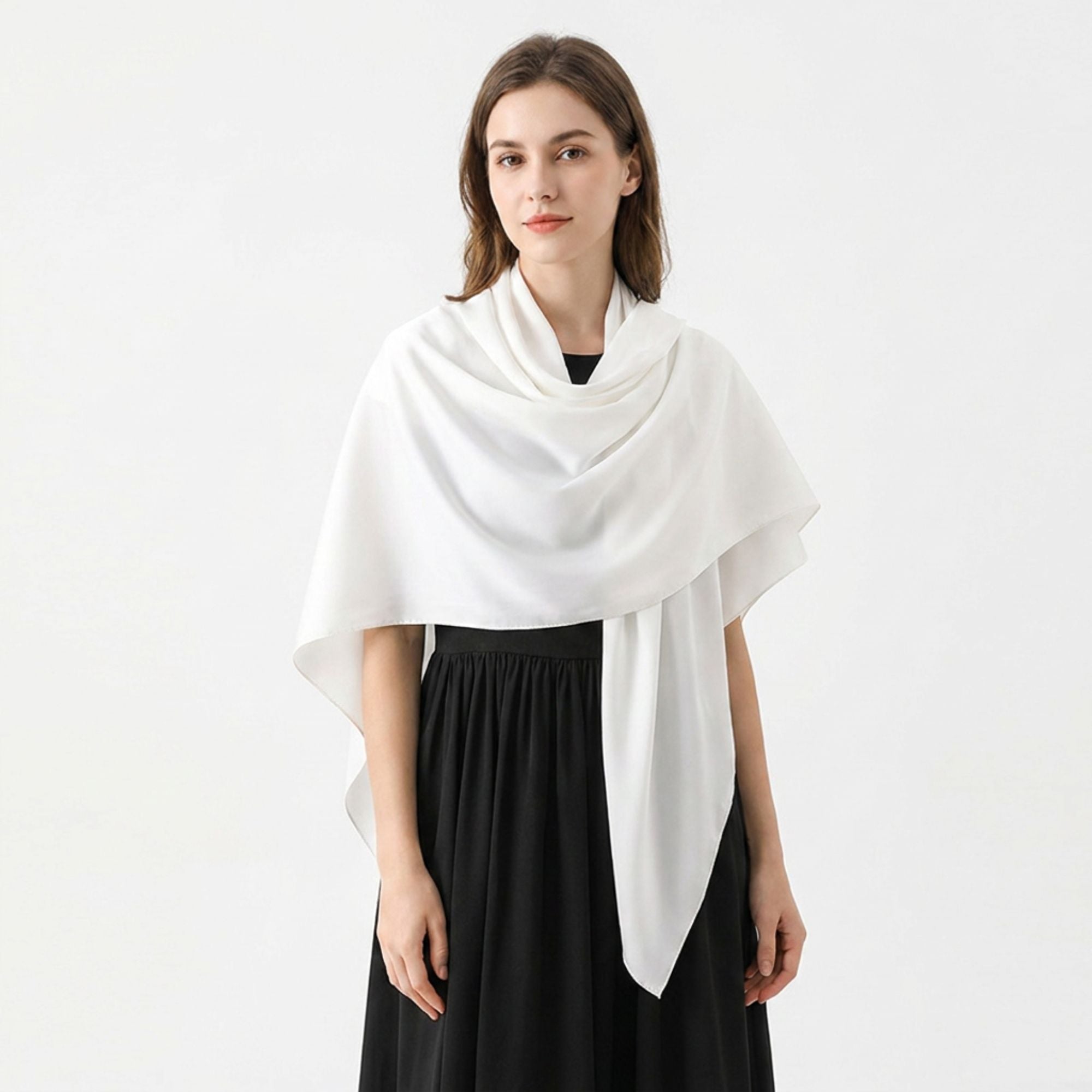 Oversized Square Scarf Wrap Shawl for Everyday Layering 55*55 Inches