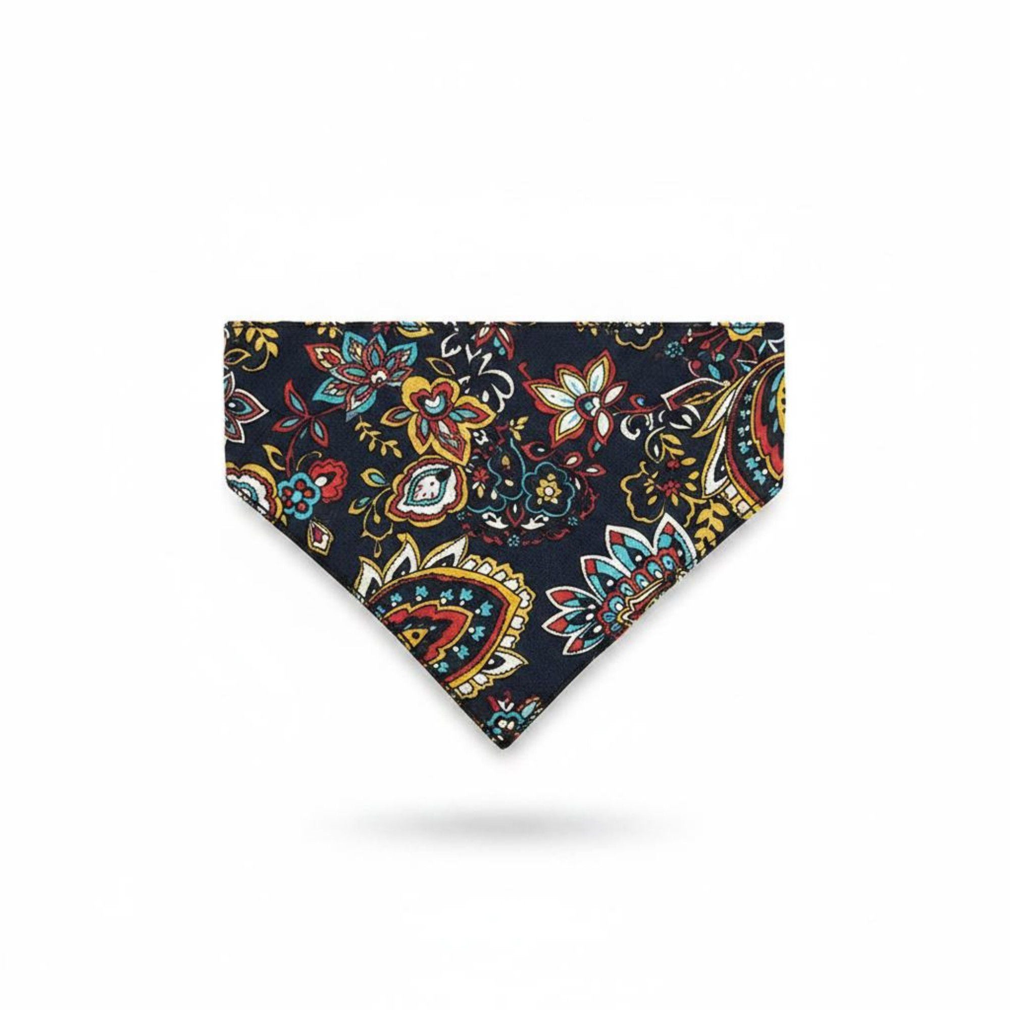 Paisley Floral Pet Bandana Scarf Bohemian Neckerchief for Cats and Dogs Bib