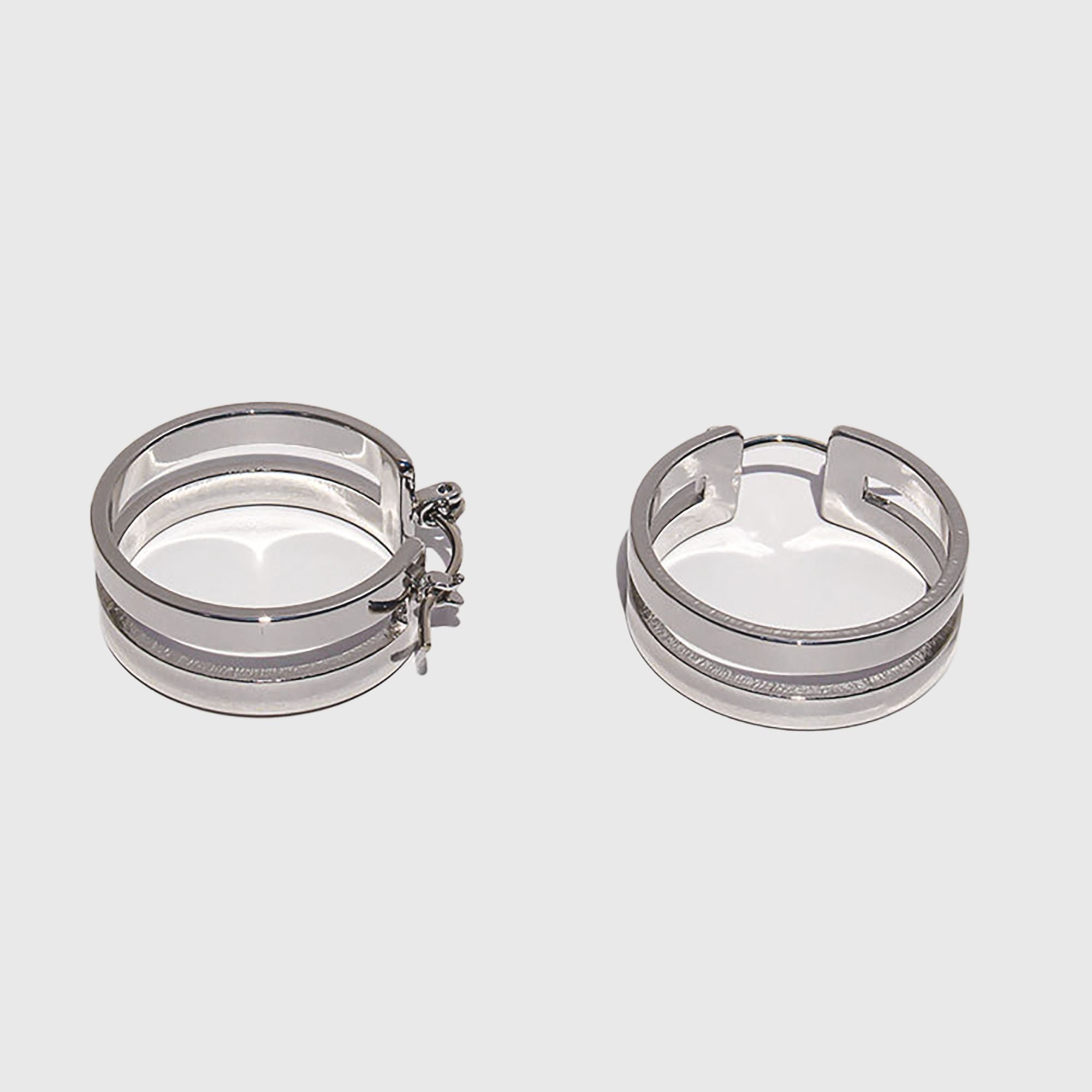 Women's Double Hoop Earrings - 2.2cm Diameter Hoops