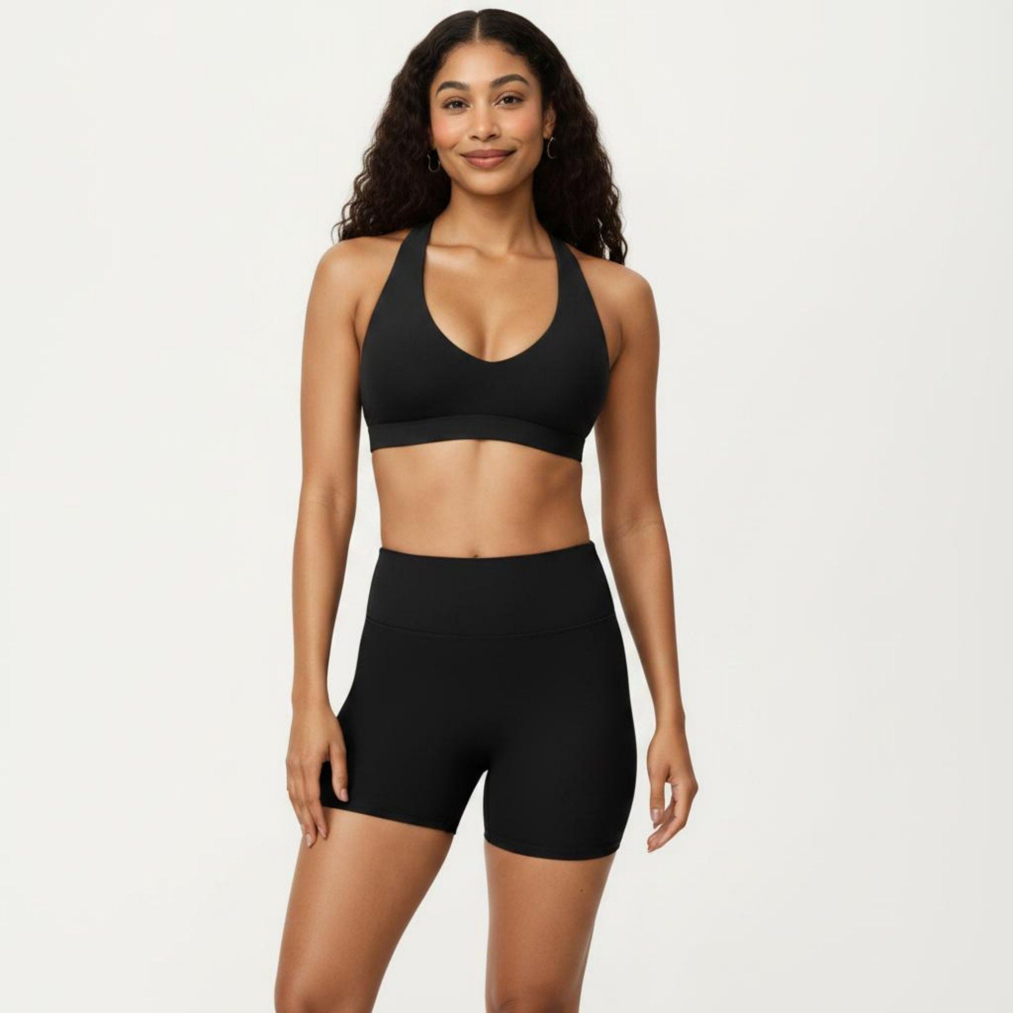 Anna-Kaci Active Women's Racerback Sports Bra with Scoop Neck and Open Back Cutout Design