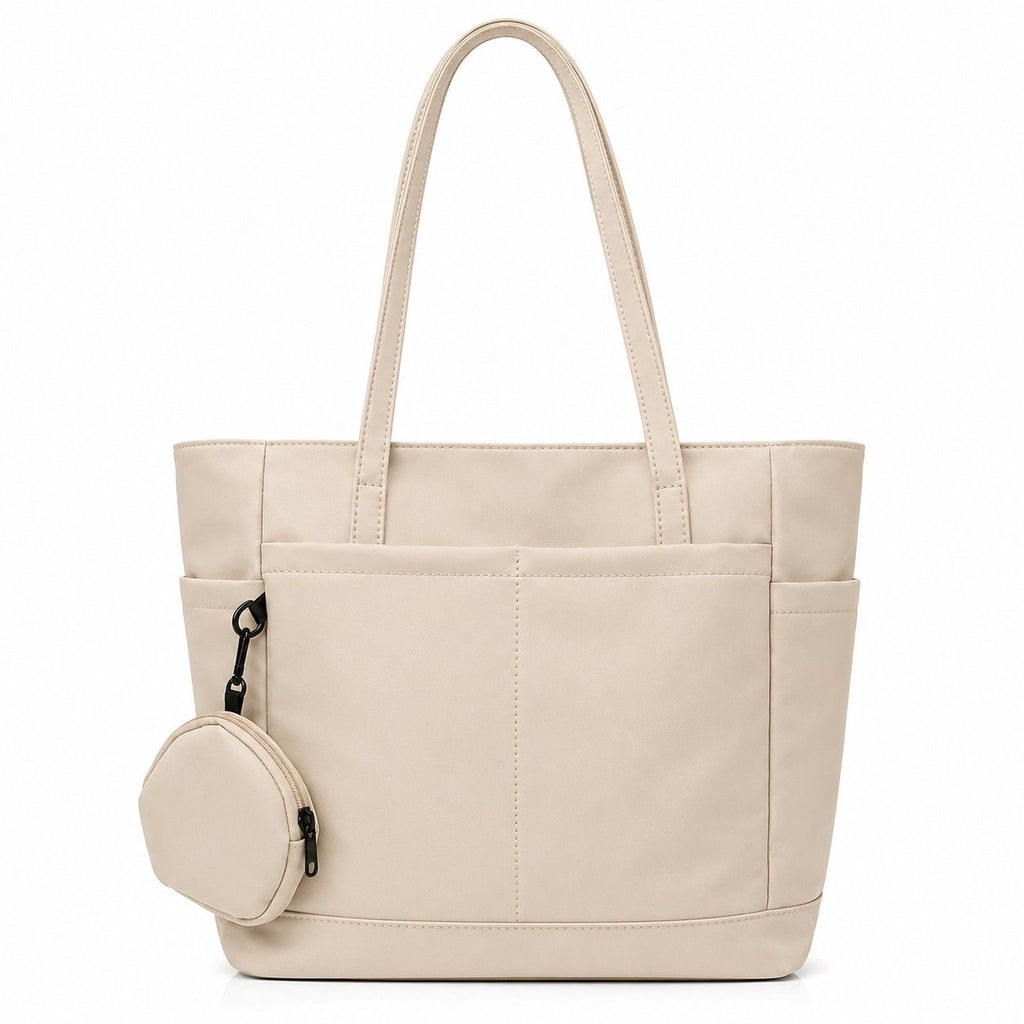 Large Capacity Tote Bag with Zip Closure Spacious Shoulder Bag Lightweight Daily Bag