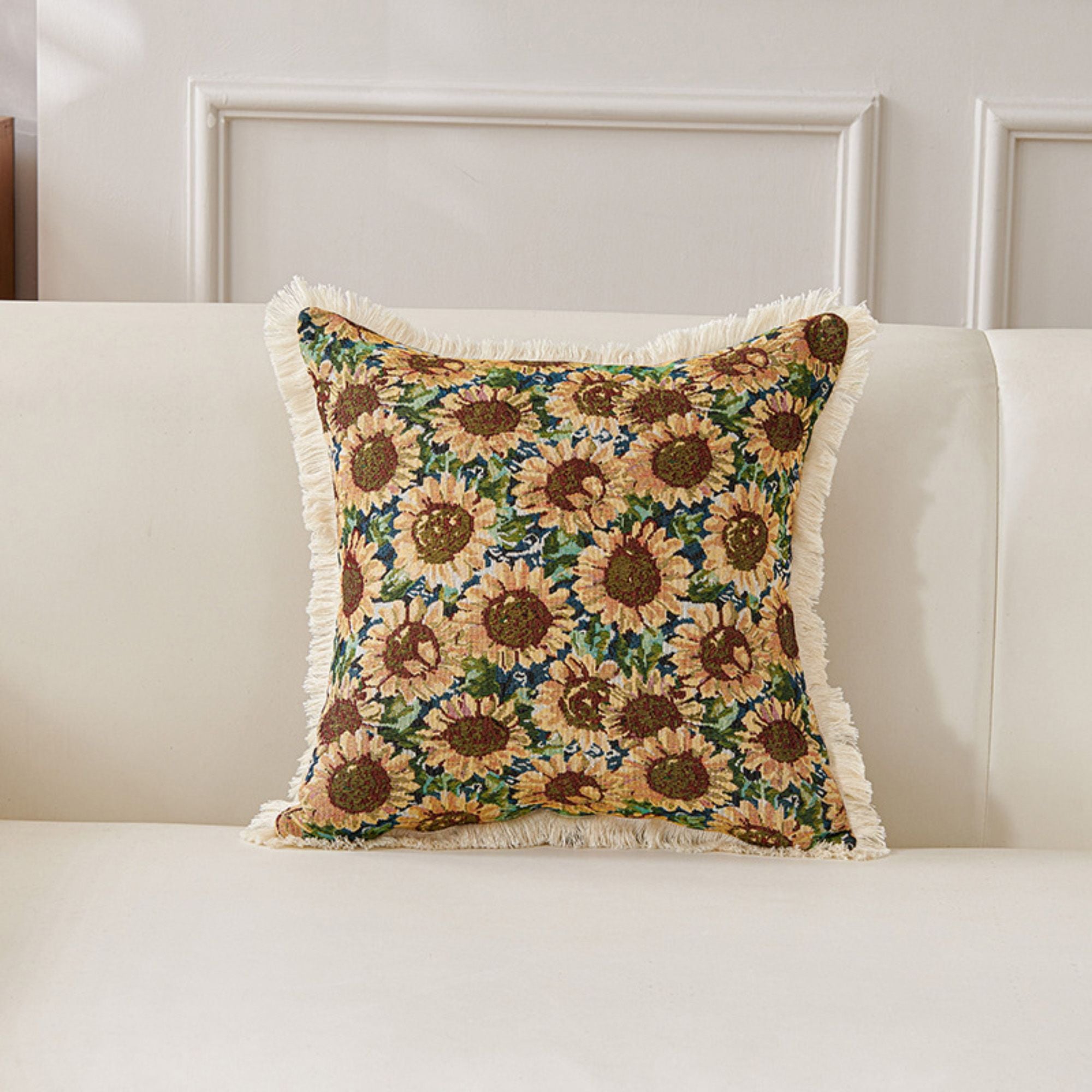 Cotton Throw Pillow 17.7*17.7 in Soft Decorative Cushion for Sofa Bed Chair