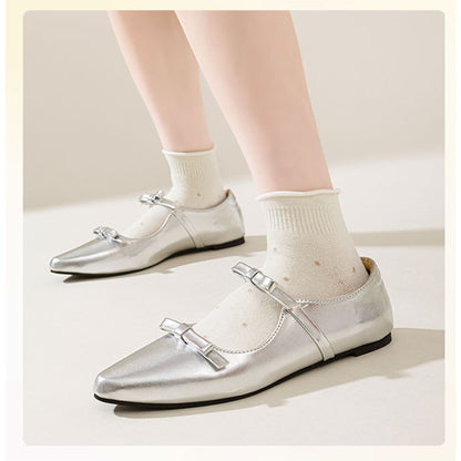 Anna-Kaci 5 Pairs Women¡¯s Ankle Socks Soft Ribbed Top with Small Polka Dot Pattern for Loafers Ballet Flats or Sneakers