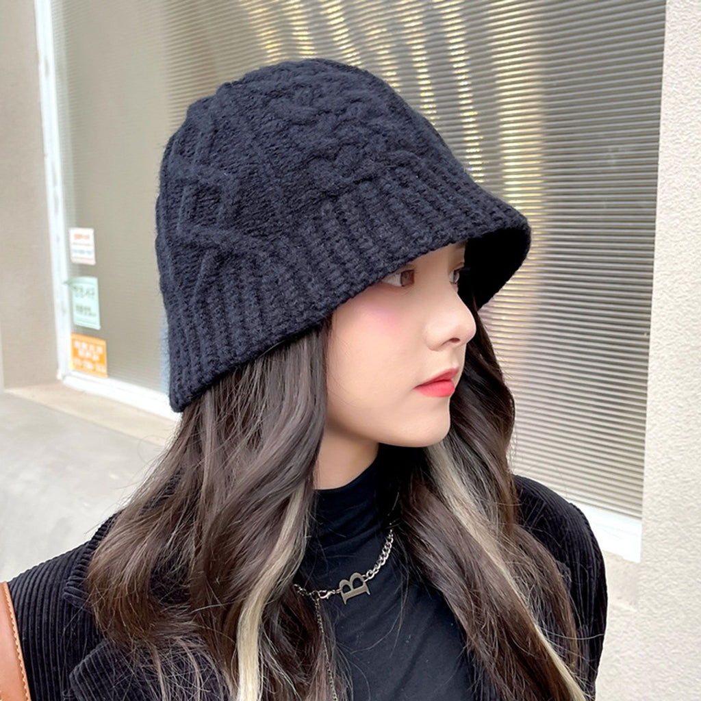 Anna-Kaci Women's Cable-Knit Bucket Hat - Soft Winter Hat for Casual Daily Wear