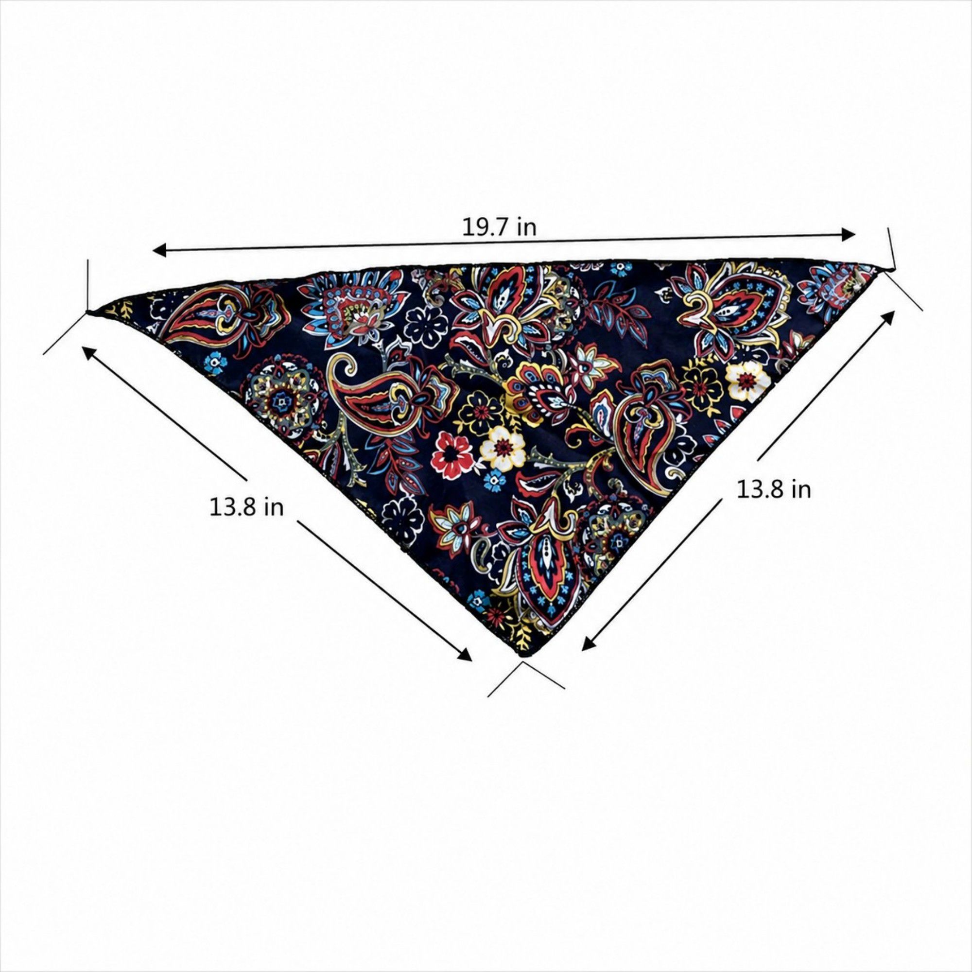 Paisley Floral Pet Bandana Scarf Bohemian Neckerchief for Cats and Dogs Bib