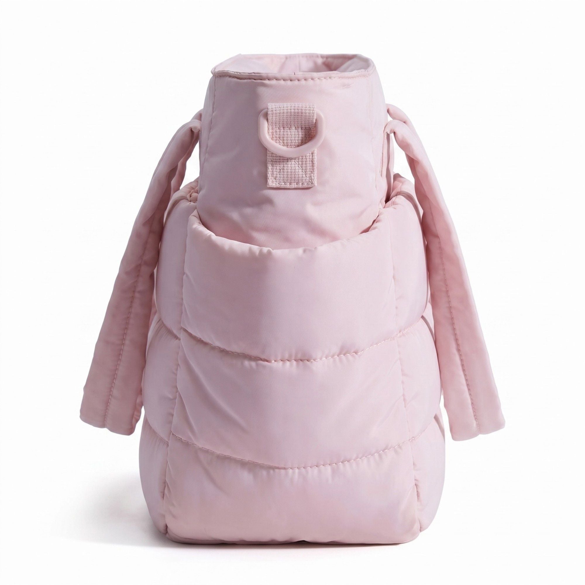 Quilted Puffer Tote Bag with Adjustable Shoulder Strap Multi Pocket Lightweight Carryall Handbag 13x6x10 in