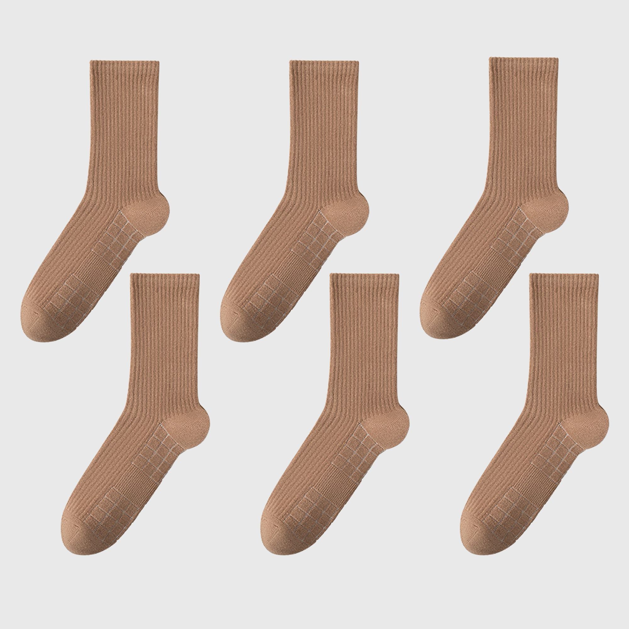 Anna-Kaci 6pk Men's Crew Socks with Non - Slip Sole