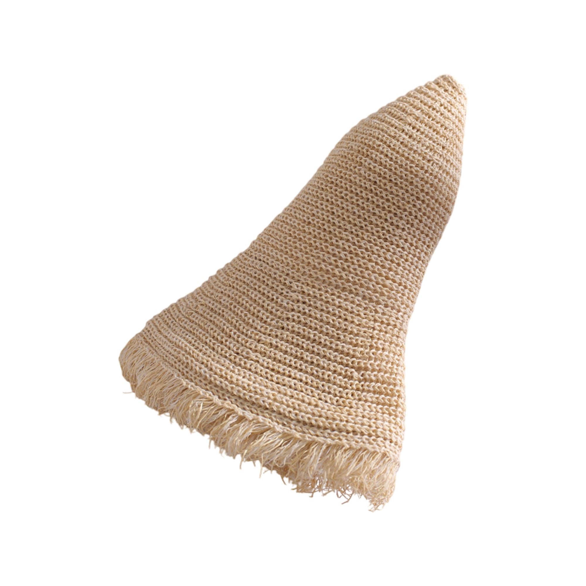 Wide Brim Sun Hat with Frayed Edge and Lightweight Open Weave