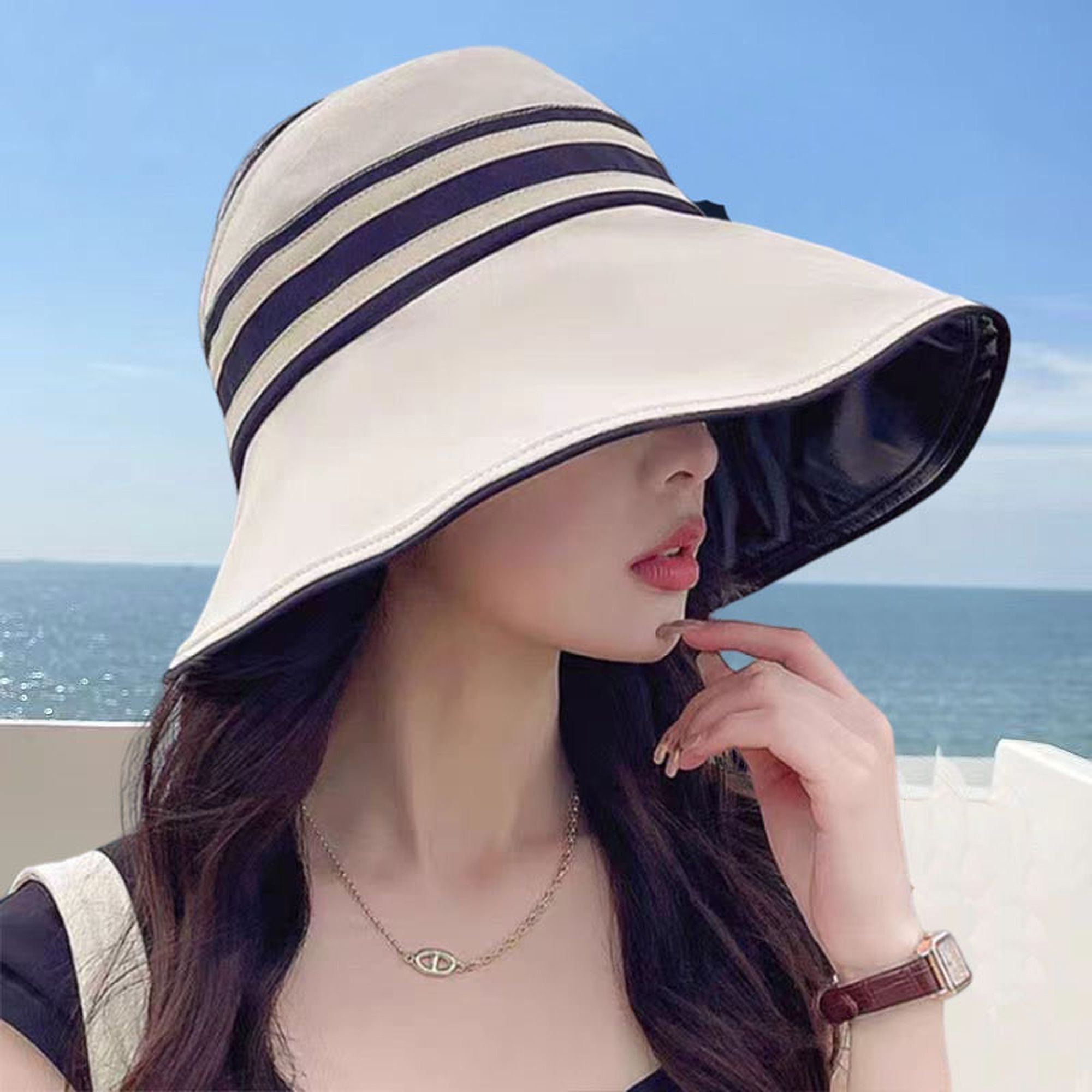 Anna-Kaci Women's Foldable Wide - Brim Sun Visor Hat