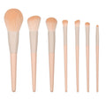 7-Piece Makeup Brush Set with Soft Synthetic Bristles and Tapered Handles for Face and Eye Application