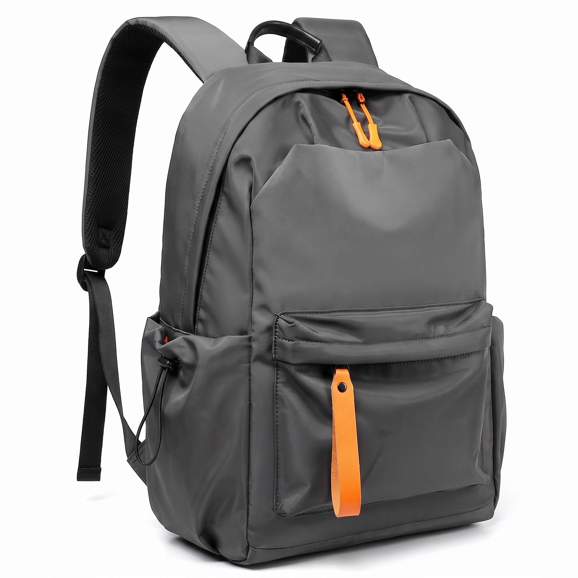 Everyday Backpack with Front Zip Pocket Side Pockets Adjustable Straps Top Hle