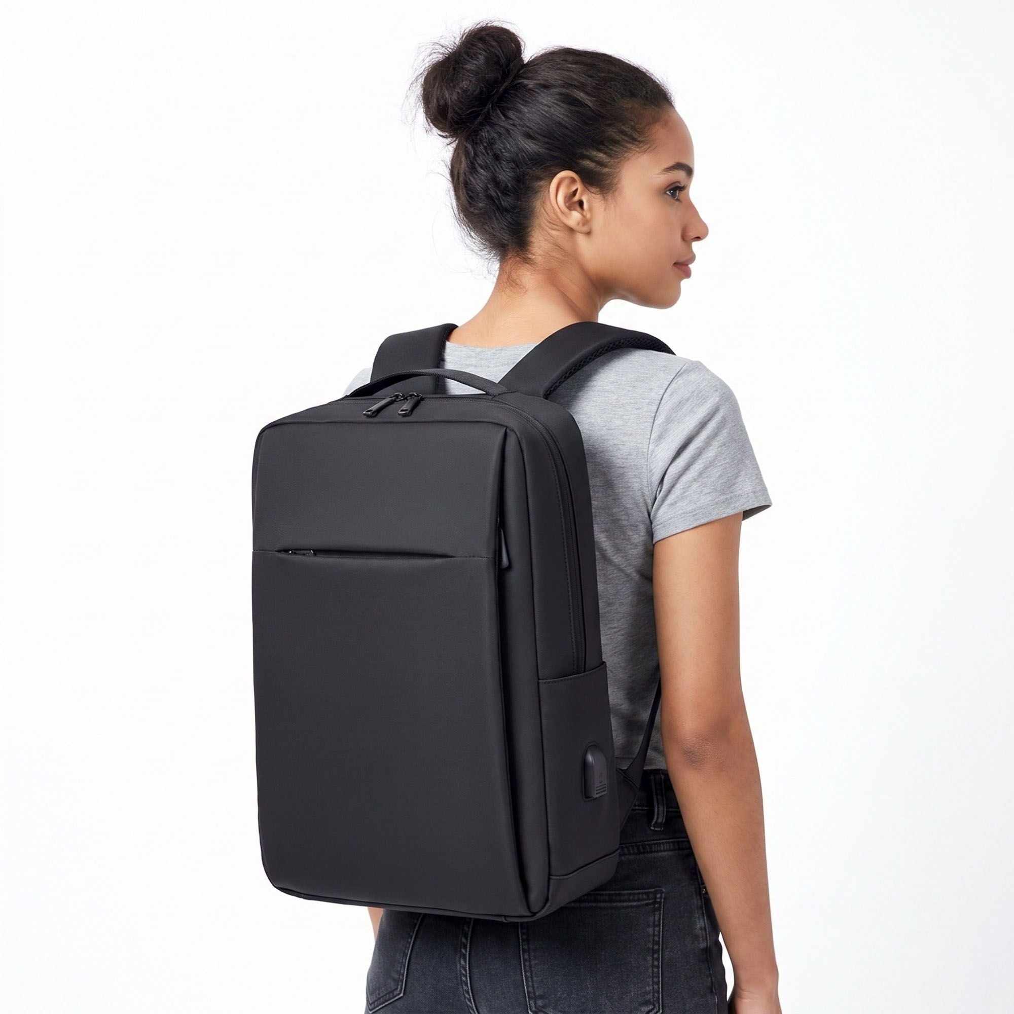 Modern Slim Laptop Backpack - Professional  Commuter Daypack for Office, School, and Travel