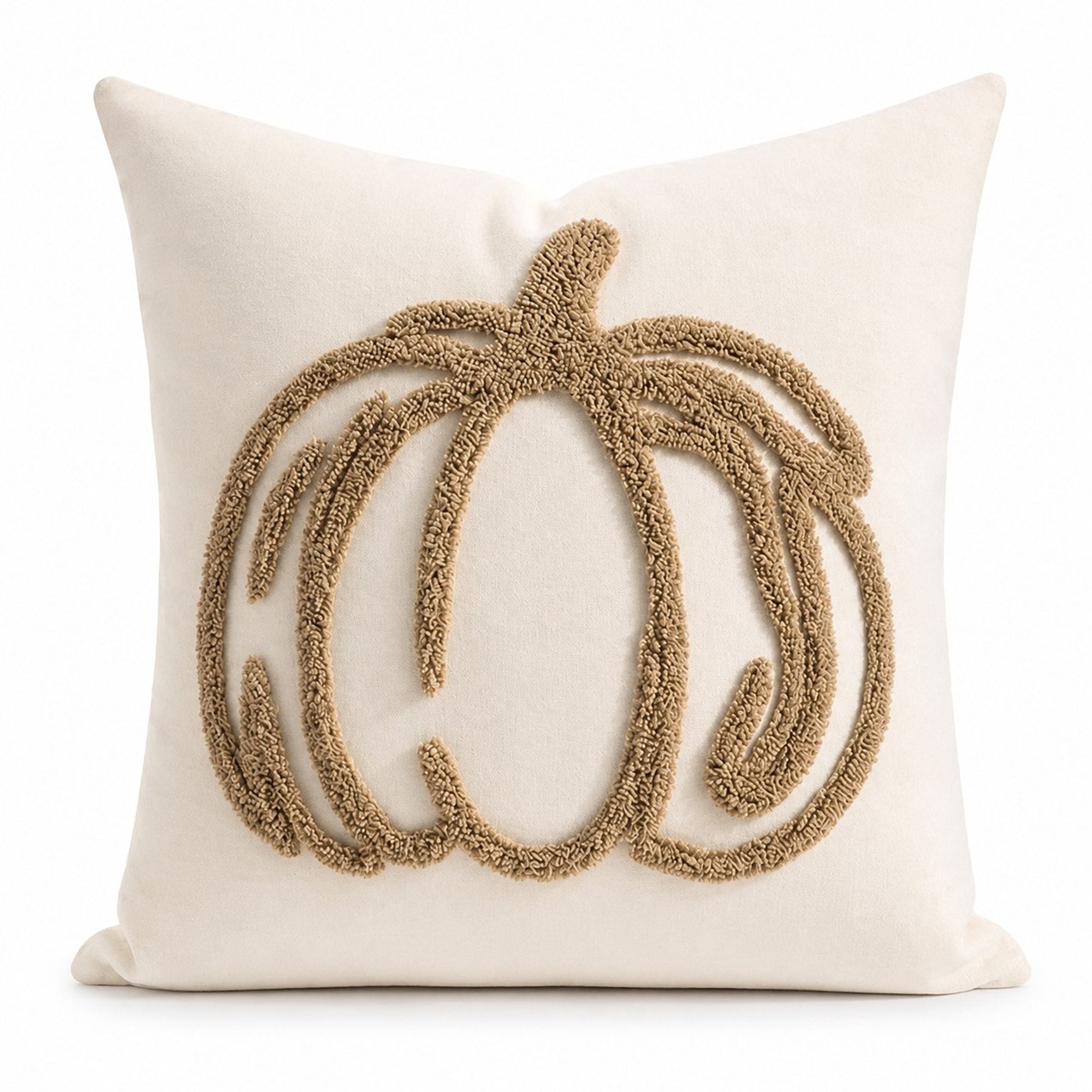 Funda de Cojín con Borlas de Calabaza para Sofá, Cama y Silla