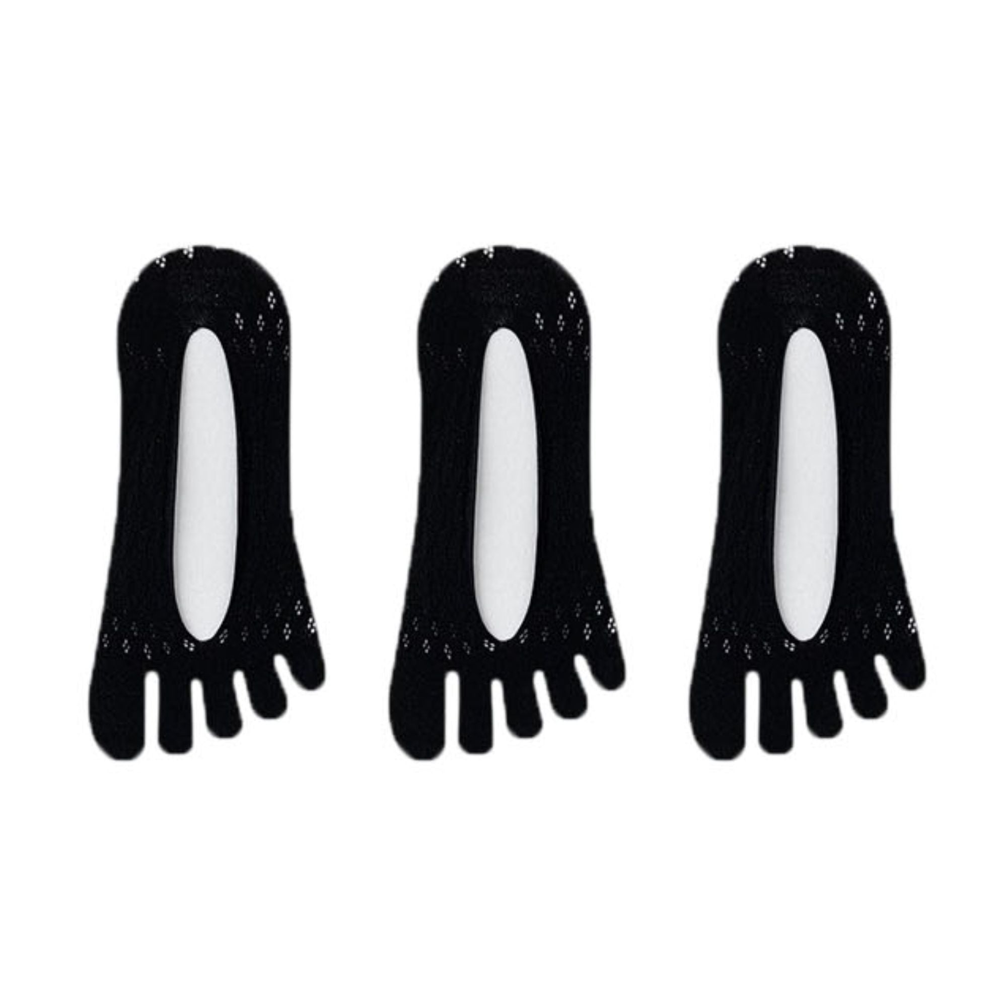 Anna-Kaci Women's Mesh Toe Socks with Non-Slip Silicone Heel Grip Ultra Low Cut Breathable No Show Sock 3-Pack