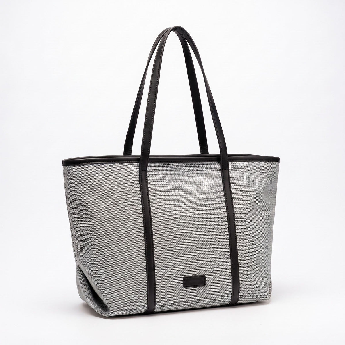 Large Tote Bag with Long Shoulder Straps and Zip Closure