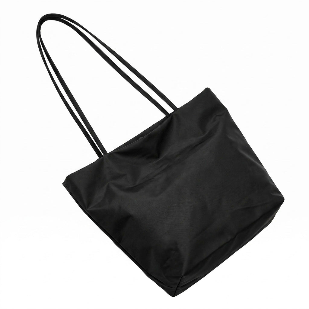 Oversized Lightweight Tote Bag with Long Shoulder Straps and Soft Slouchy Shape 12x9x6in