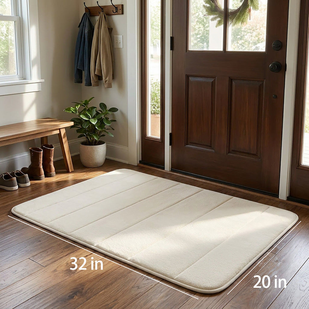 Soft Memory Foam Bath Mat with Absorbent Quilted Design and Non Slip Backing
