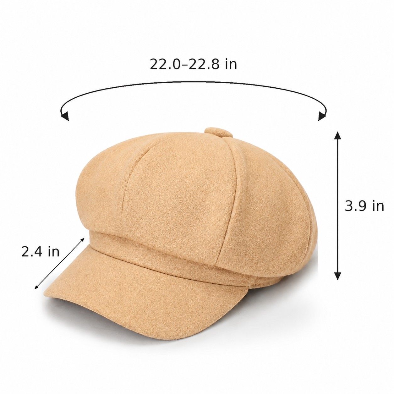 Classic Newsboy Cap Soft Textured Baker Boy Hat for Everyday Wear