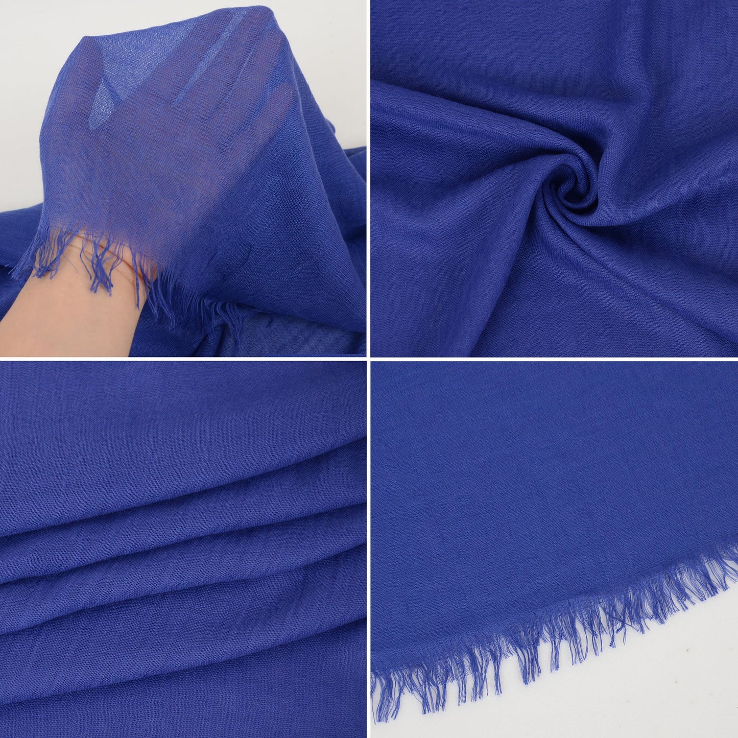 Anna-Kaci Lightweight Solid Cotton Linen Scarf Large Long Gauze Beach Wrap Shawl 78 Inches