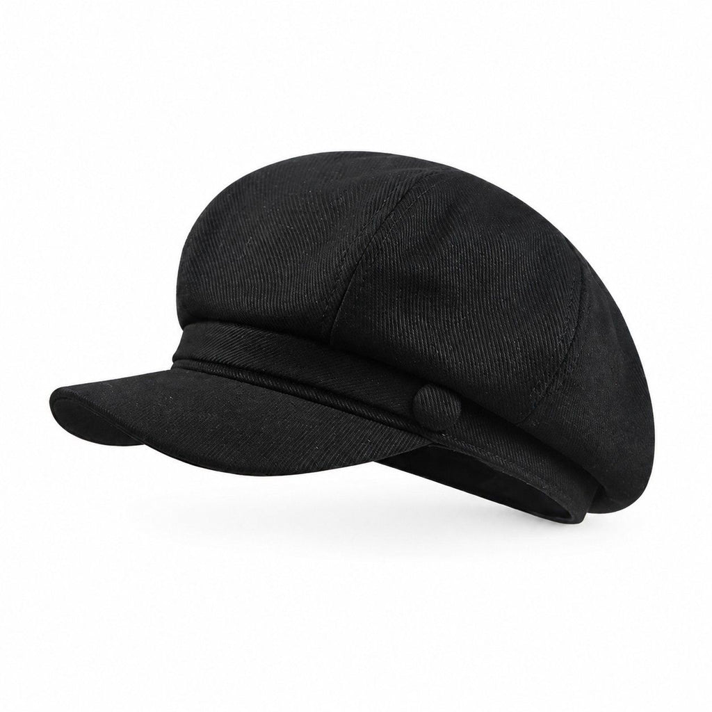 Structured Newsboy Cap Vintage Baker Boy Hat Short Brim Casual Style