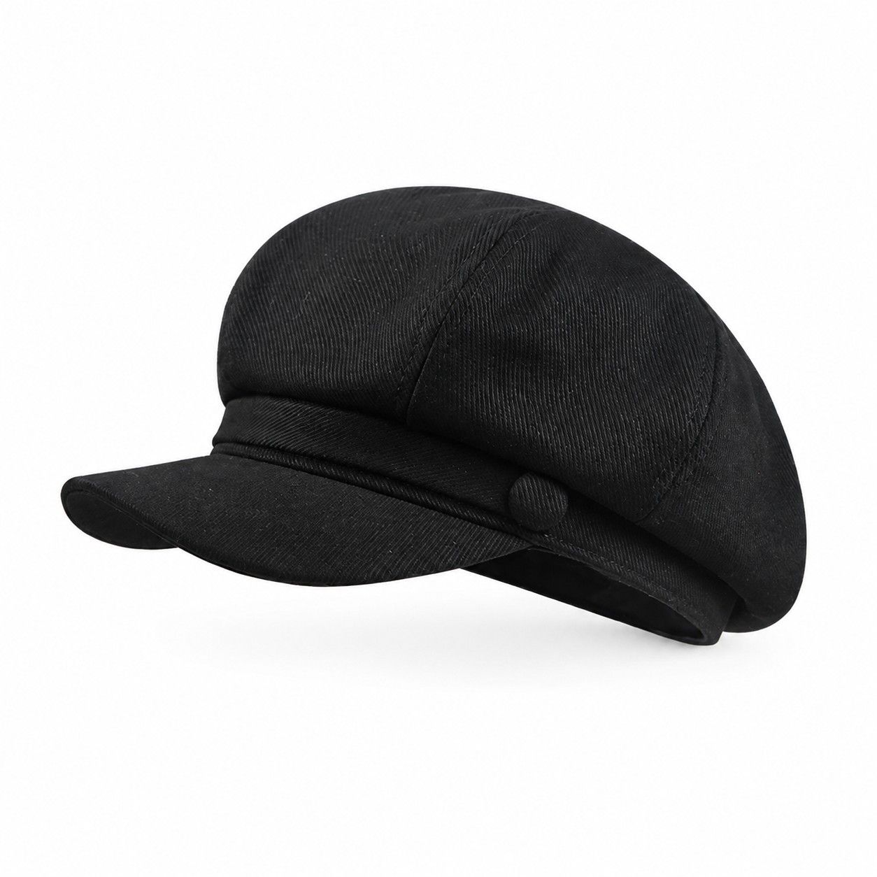 Structured Newsboy Cap Vintage Baker Boy Hat Short Brim Casual Style
