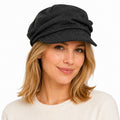 Soft Pleated Newsboy Cap Adjustable Short Brim Baker Boy Beret Hat
