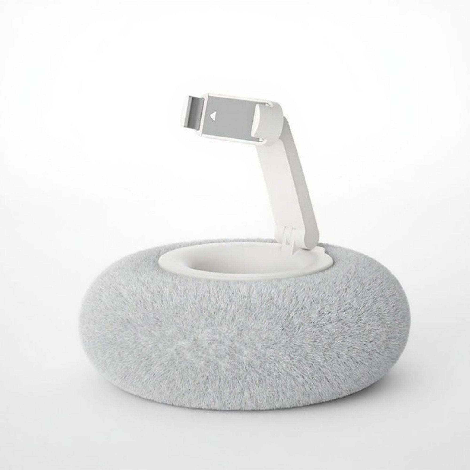 Anna-Kaci Plush Weighted Phone Stand with Adjustable Folding Holder for Hands-Free Viewing and Device Support