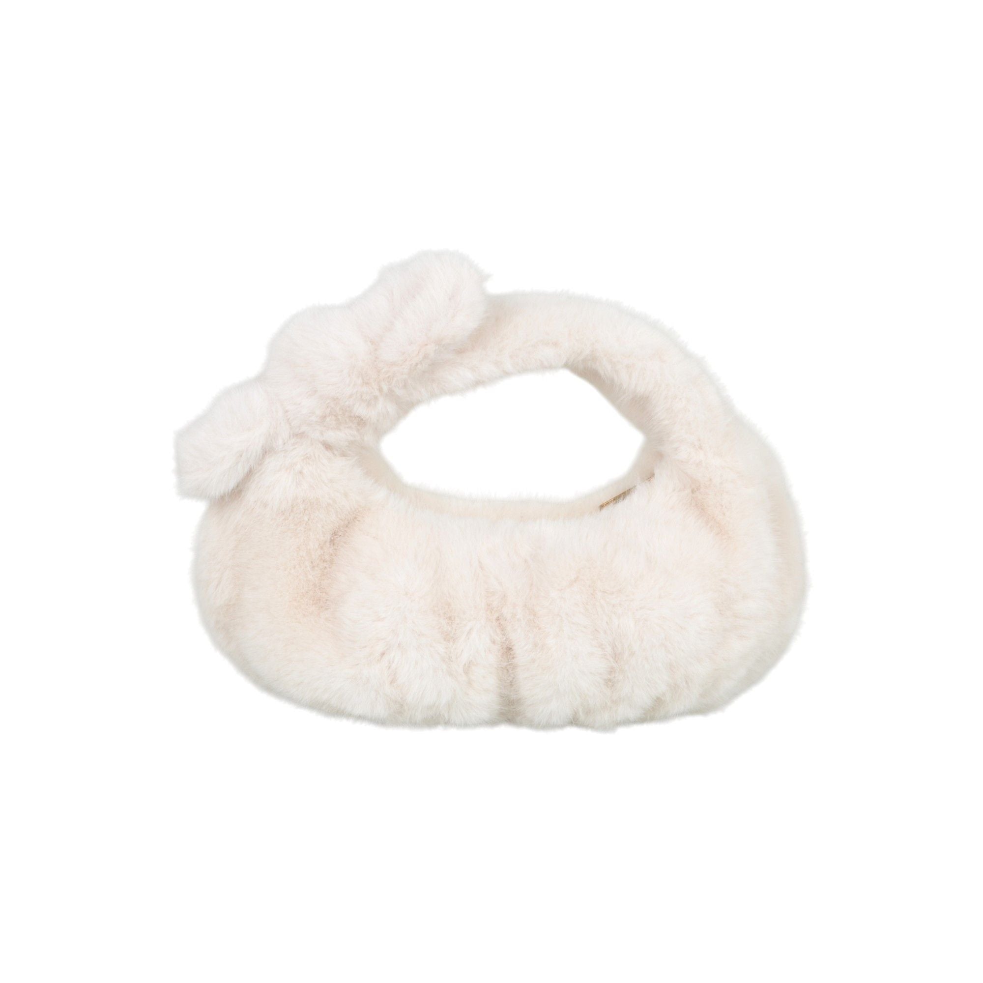 Anna-Kaci Women's Soft Plush Bow Faux Fur Handbag Stylish Daily Shoulder Bag