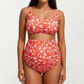 Anna-Kaci Swim Women's Halter Neck One-Piece Maternity Swimsuit with Starfish Detail and High Slit Skirt Cover-Up