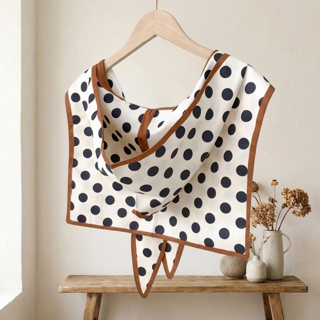 Lightweight Printed Neck Scarf with Contrast Border for Everyday Styling