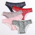 5 Pack Printed Bikini Underwear with Bow Detail