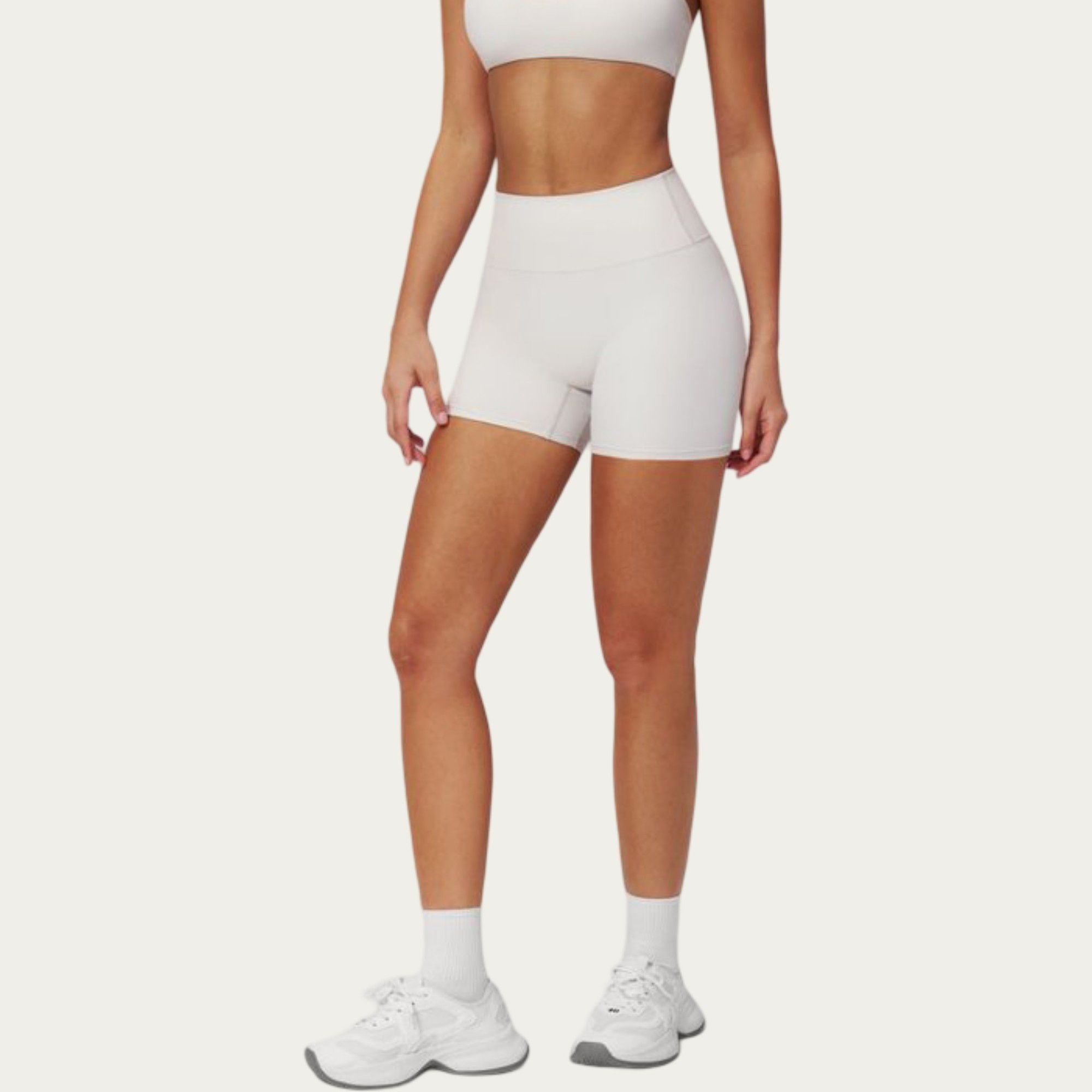 Anna-Kaci Active Women's High Waist Mini Biker Shorts with Smooth Stretch Fabric and Seam Detail