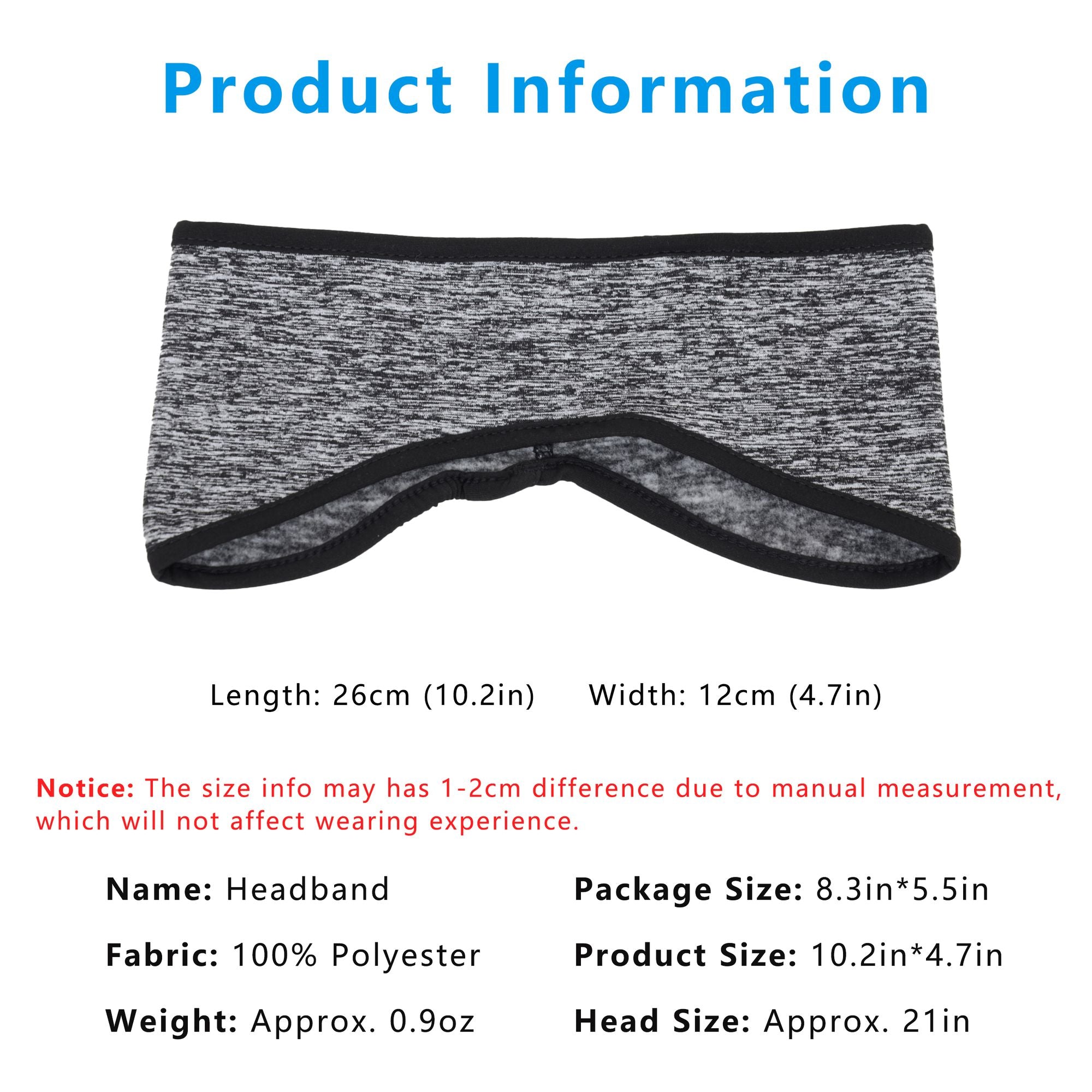 Anna-Kaci Sports Headband Moisture-Wicking for Running Workouts Exercise Men and Women Winter Ear Warmer