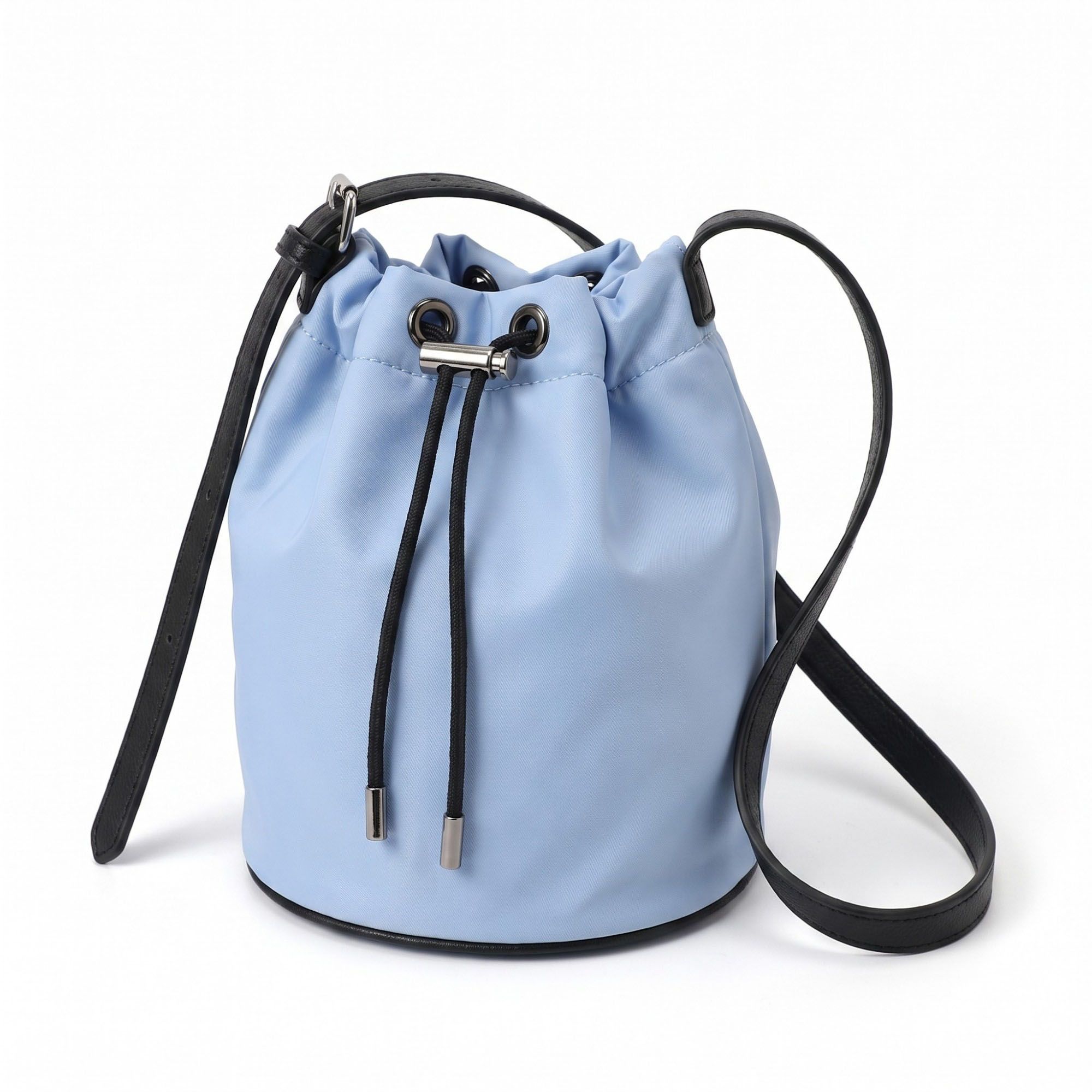 Drawstring Bucket Crossbody Bag with Adjustable Shoulder Strap