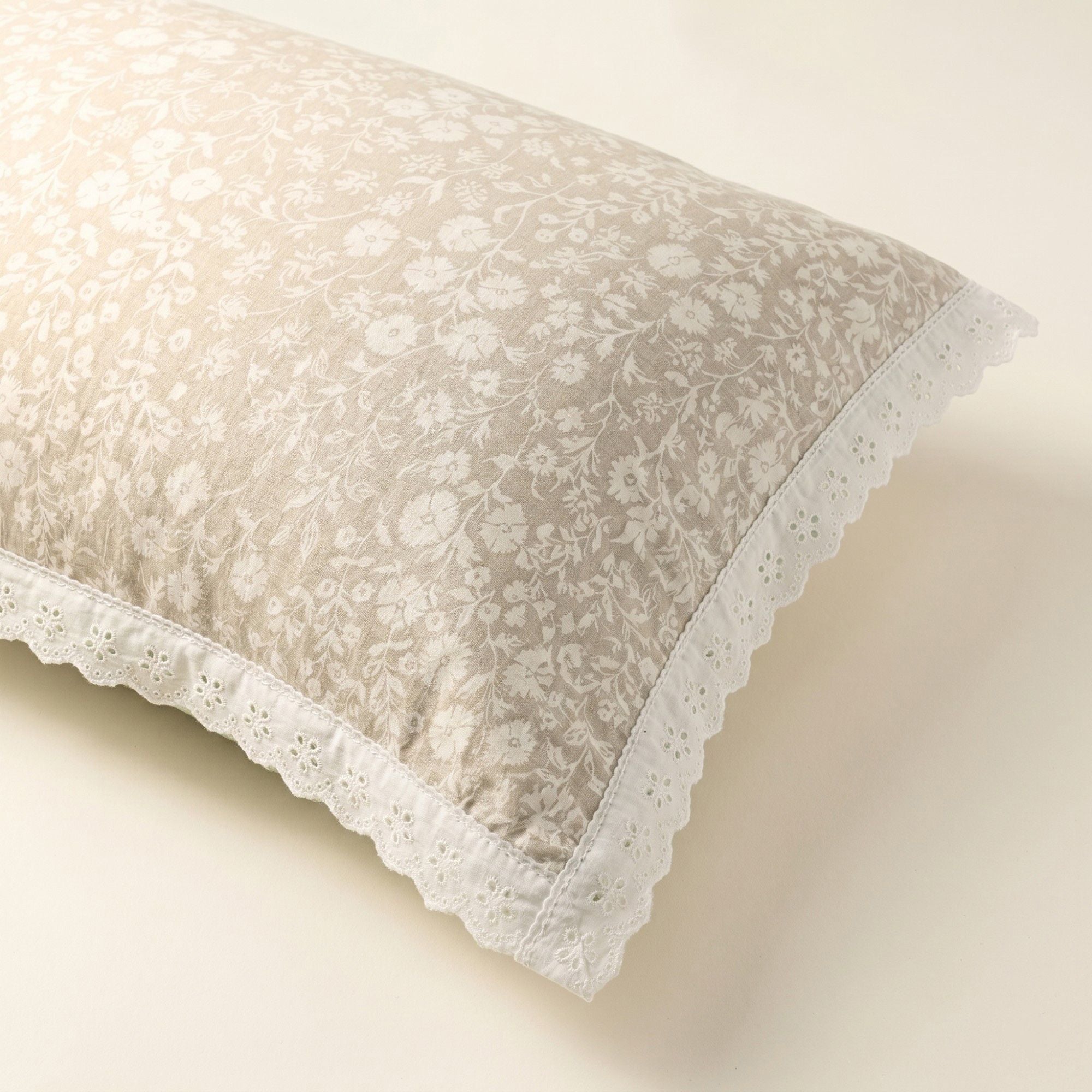 4-Piece Cotton Washed Jacquard Bedding Set with Duvet Cover Flat Sheet and Pillowcases Floral Texture